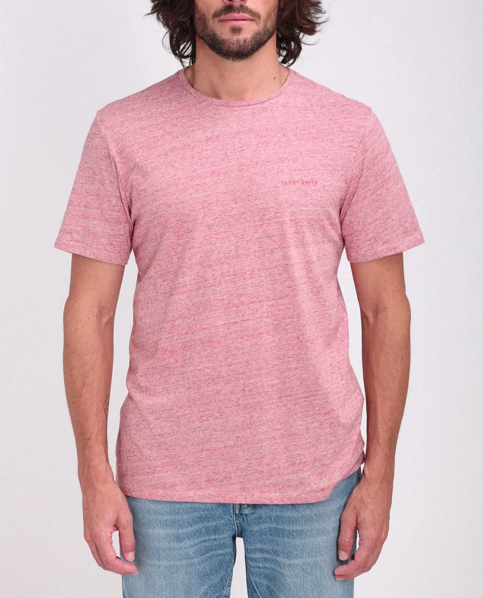 Teddy Smith T-Nark t-shirt chiné rouge corail homme