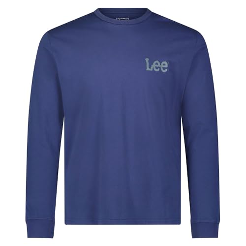 Lee Ls Wobbly Logo Tee t-shirt homme XL écru manches longues