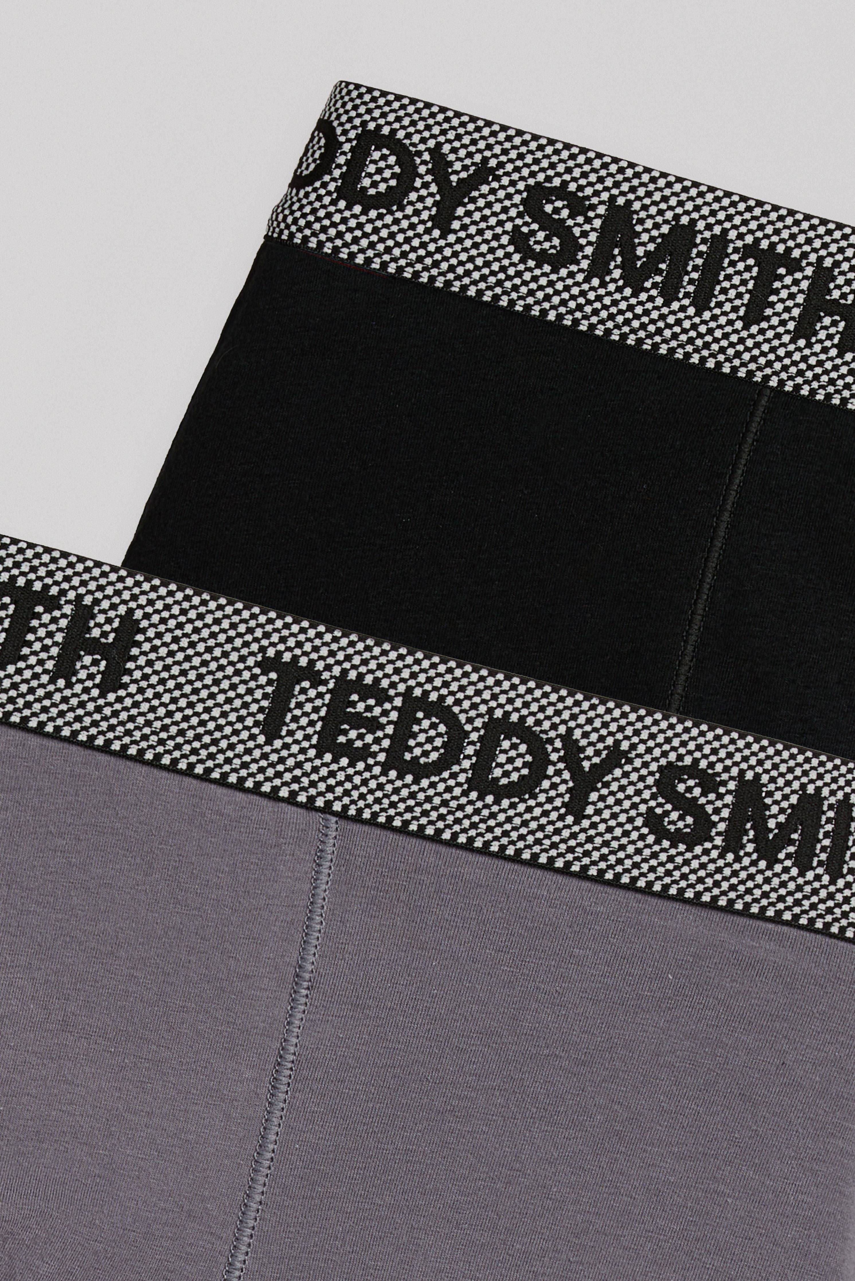 Teddy Smith boxers lot 2 noir anthracite coton homme