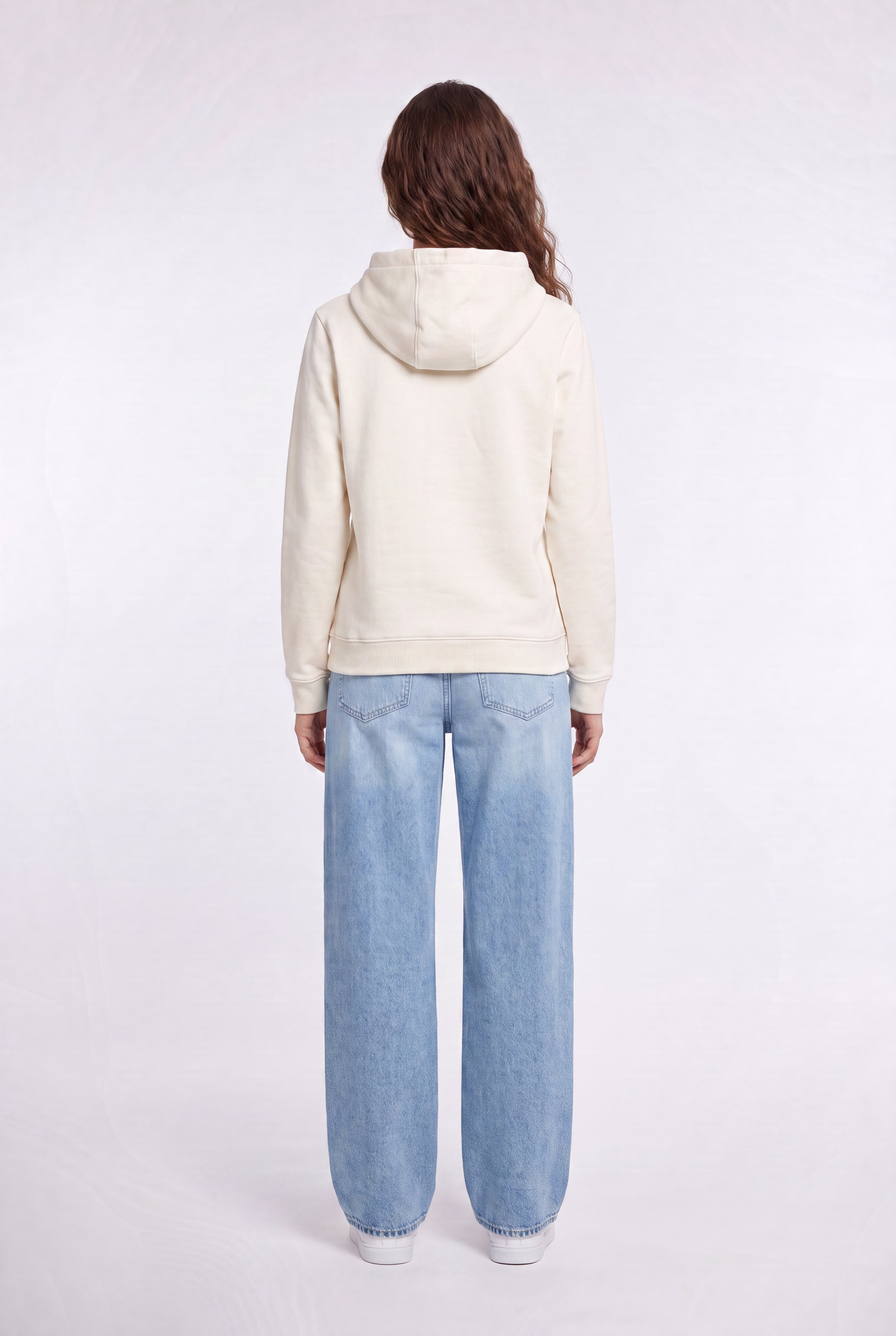 Teddy Smith S-Solene Middle White sweat à capuche blanc cassé femme