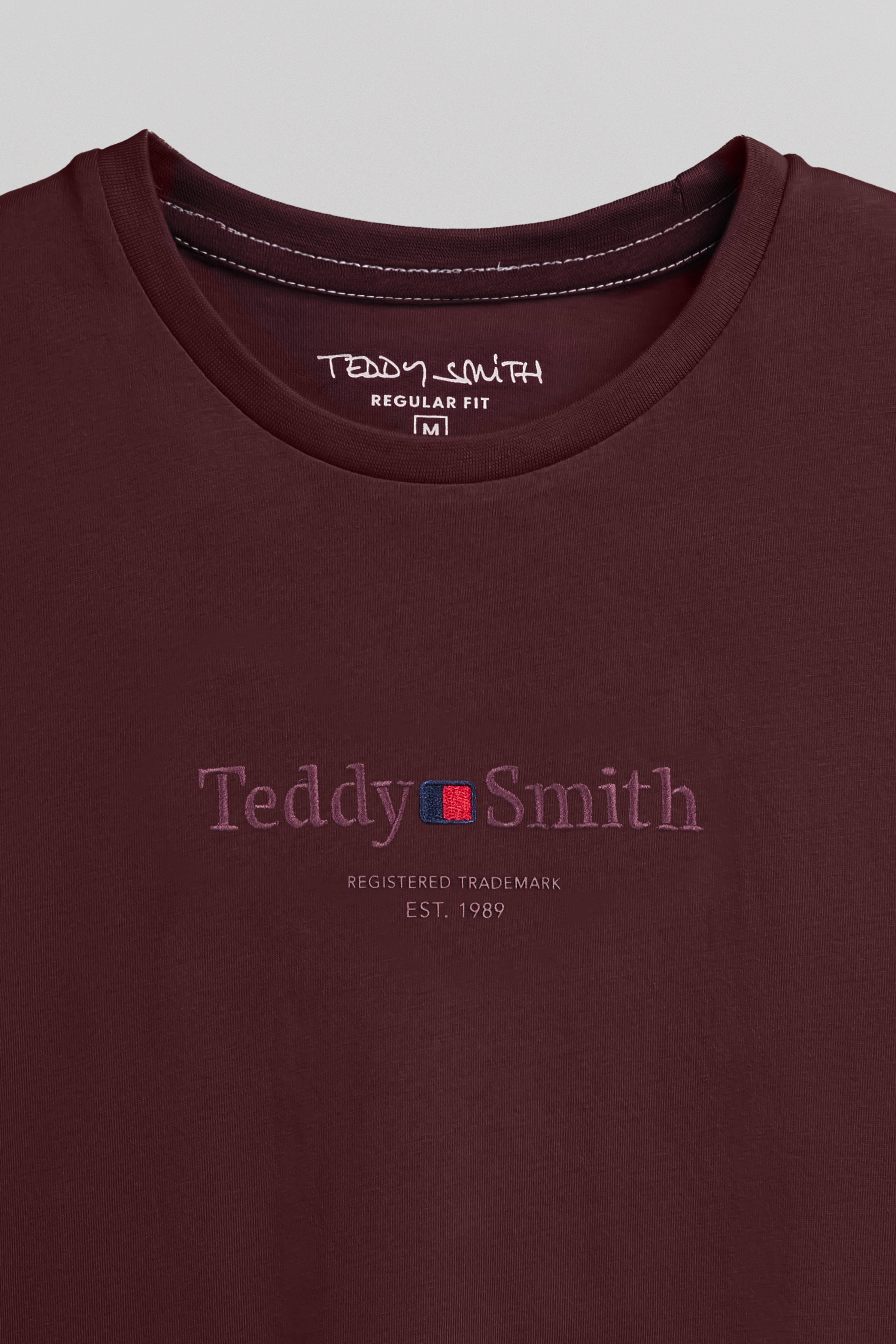 Teddy Smith T-Jim MC t-shirt bordeaux foncé homme