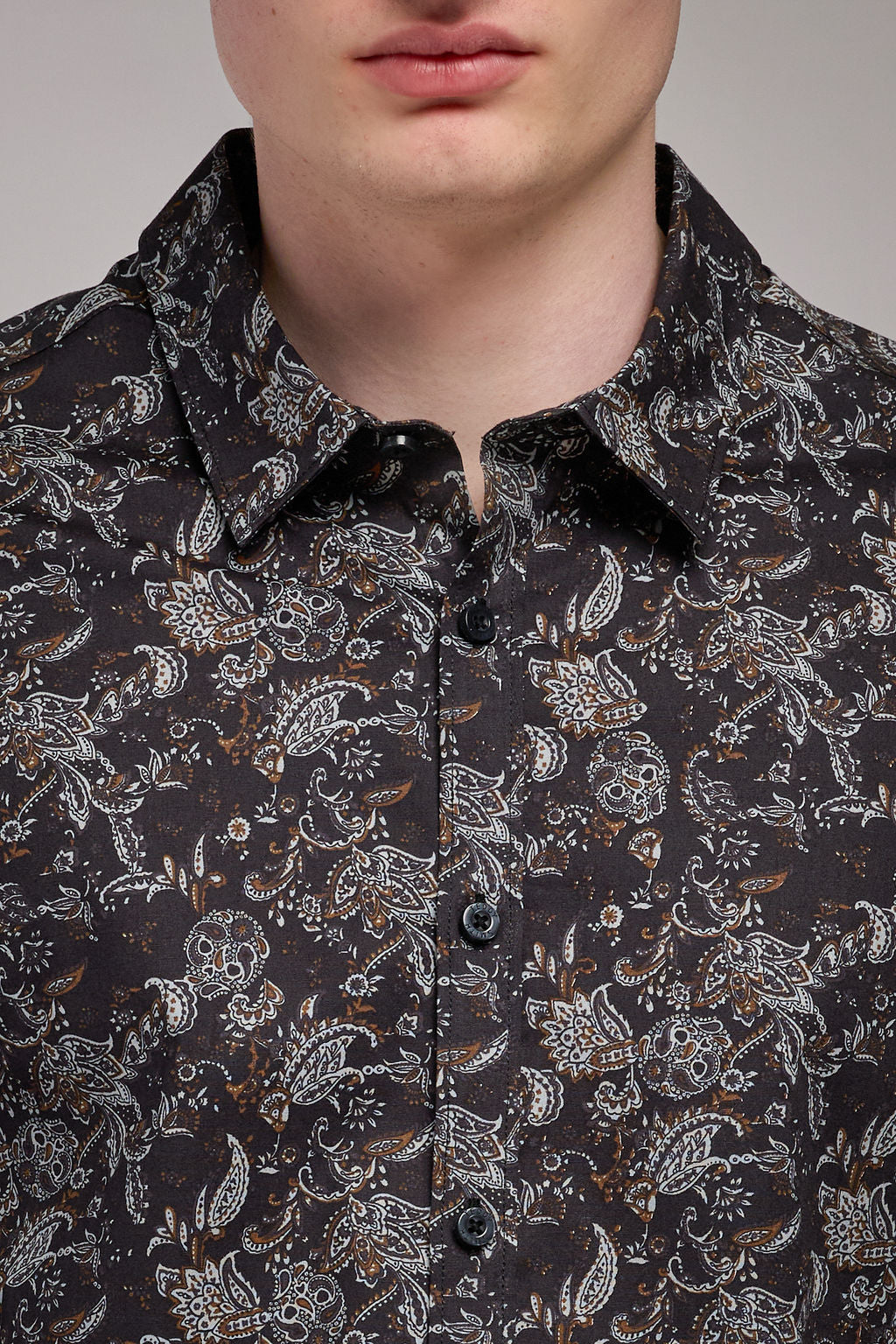 Teddy Smith Carton ML chemise noire stretch homme