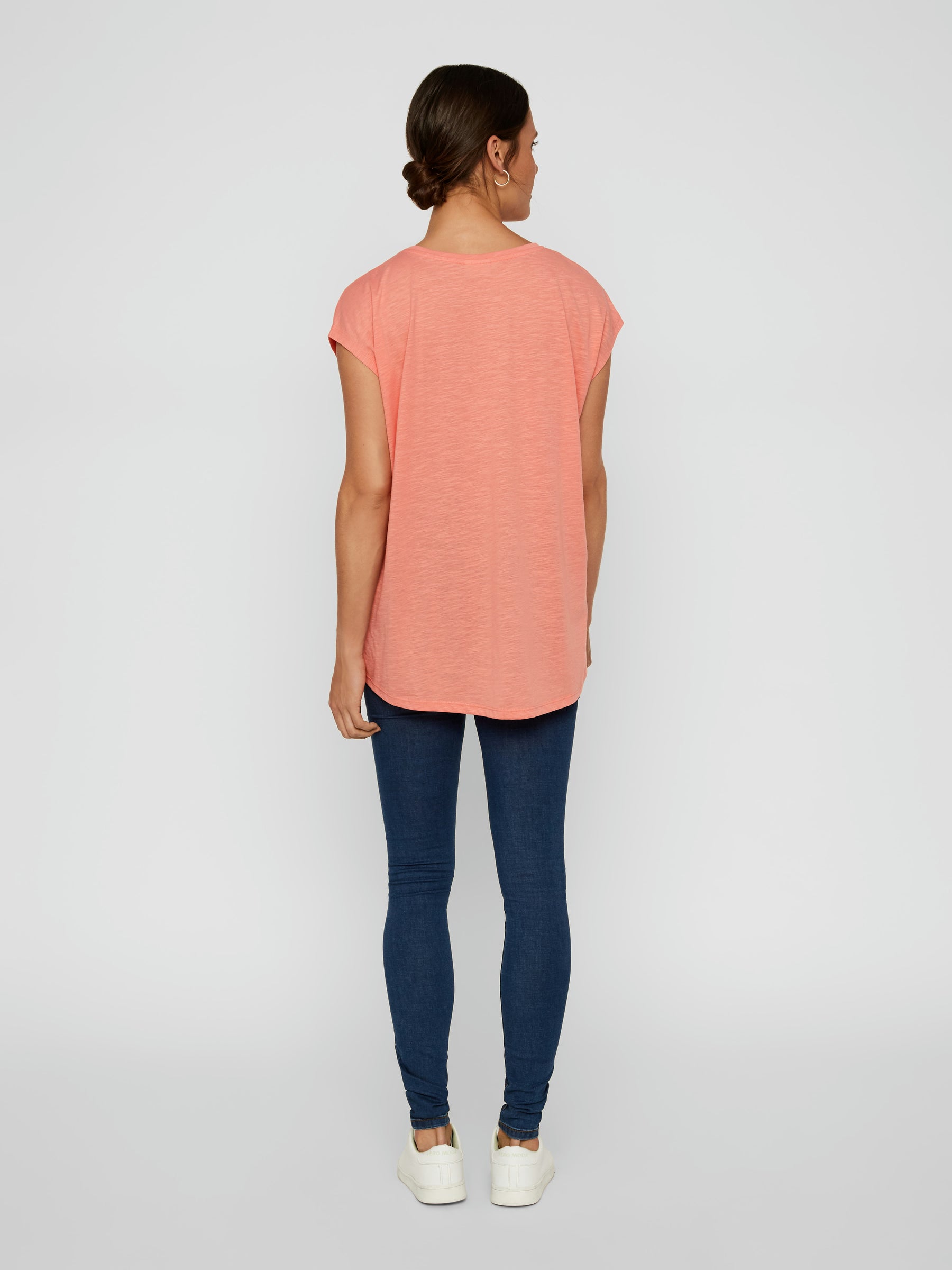 Noisy May t-shirt oversize col rond ourlet arrondi