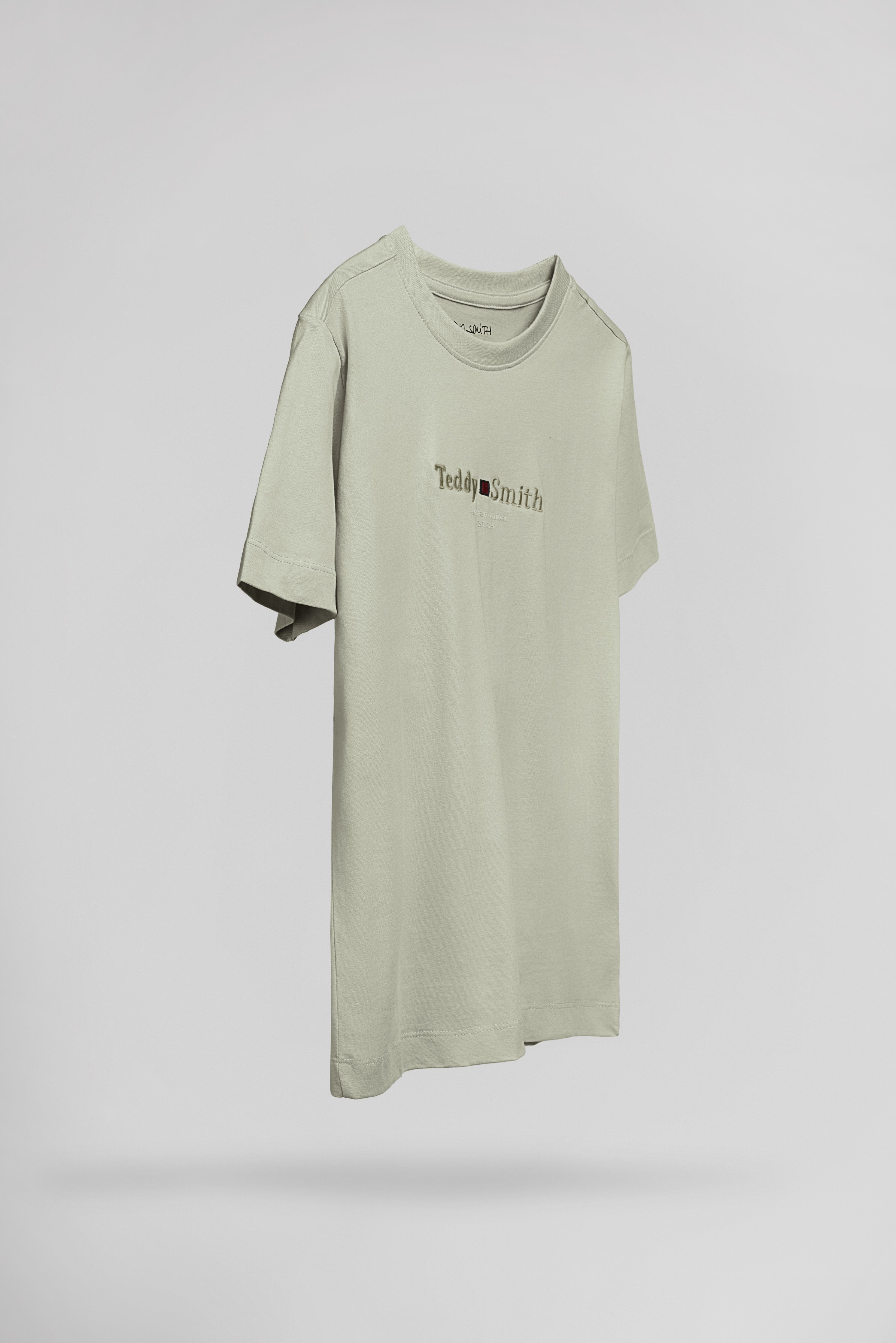 Teddy Smith T-Jim MC JR t-shirt vert sauge coton