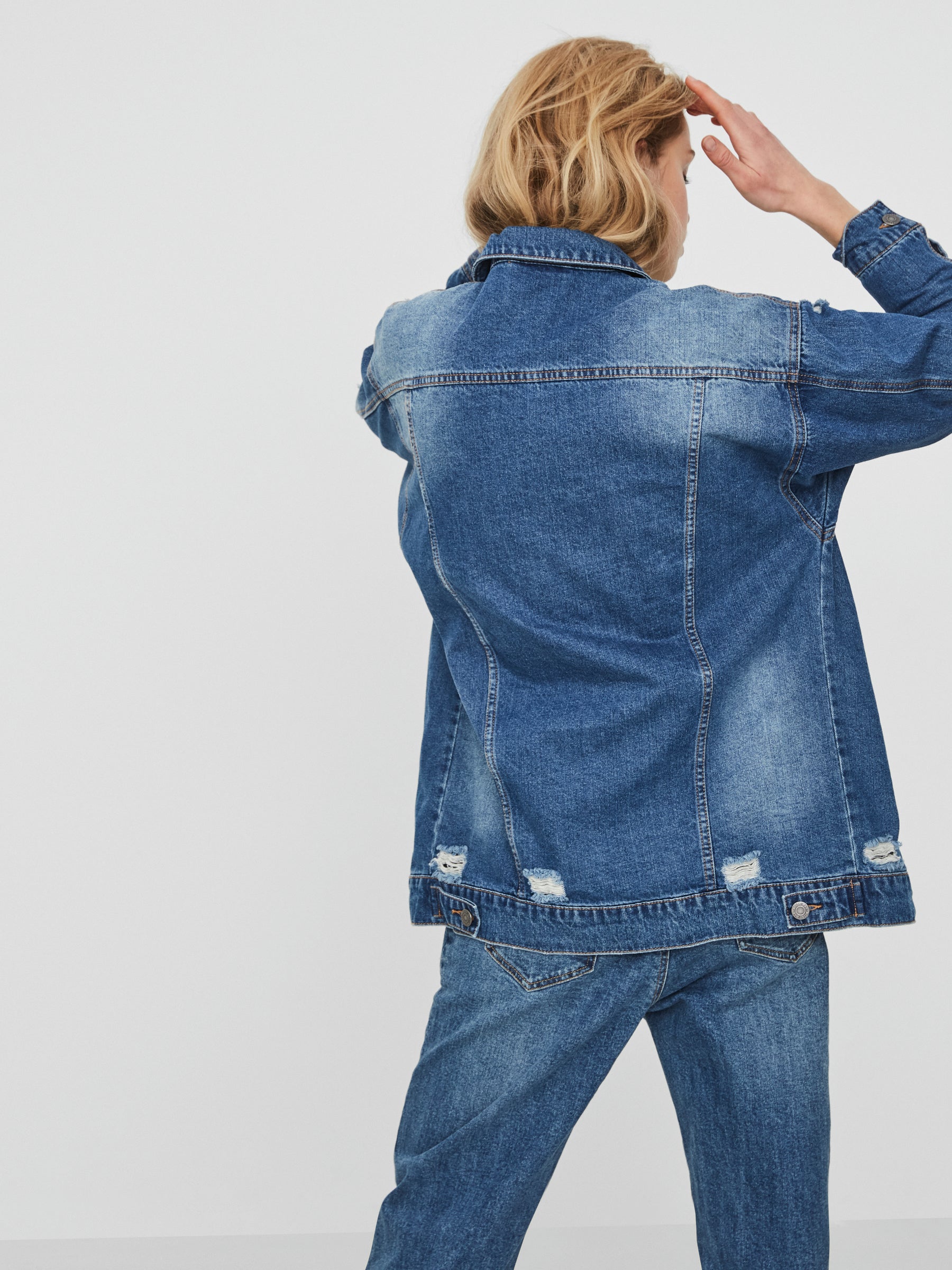 Noisy May veste en jean oversize délavée