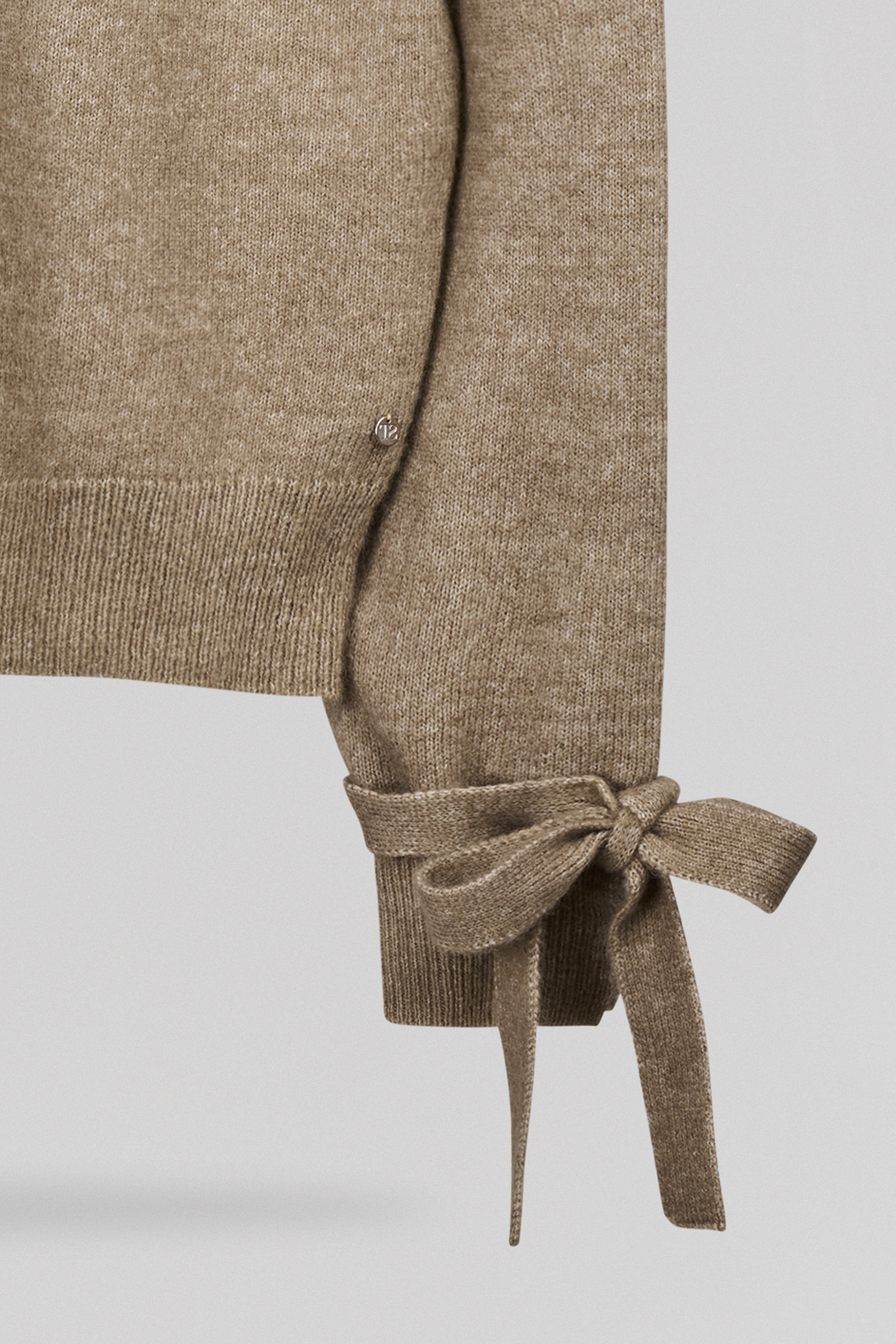 Teddy Smith P-Loki pull maille wolf beige noeuds poignets