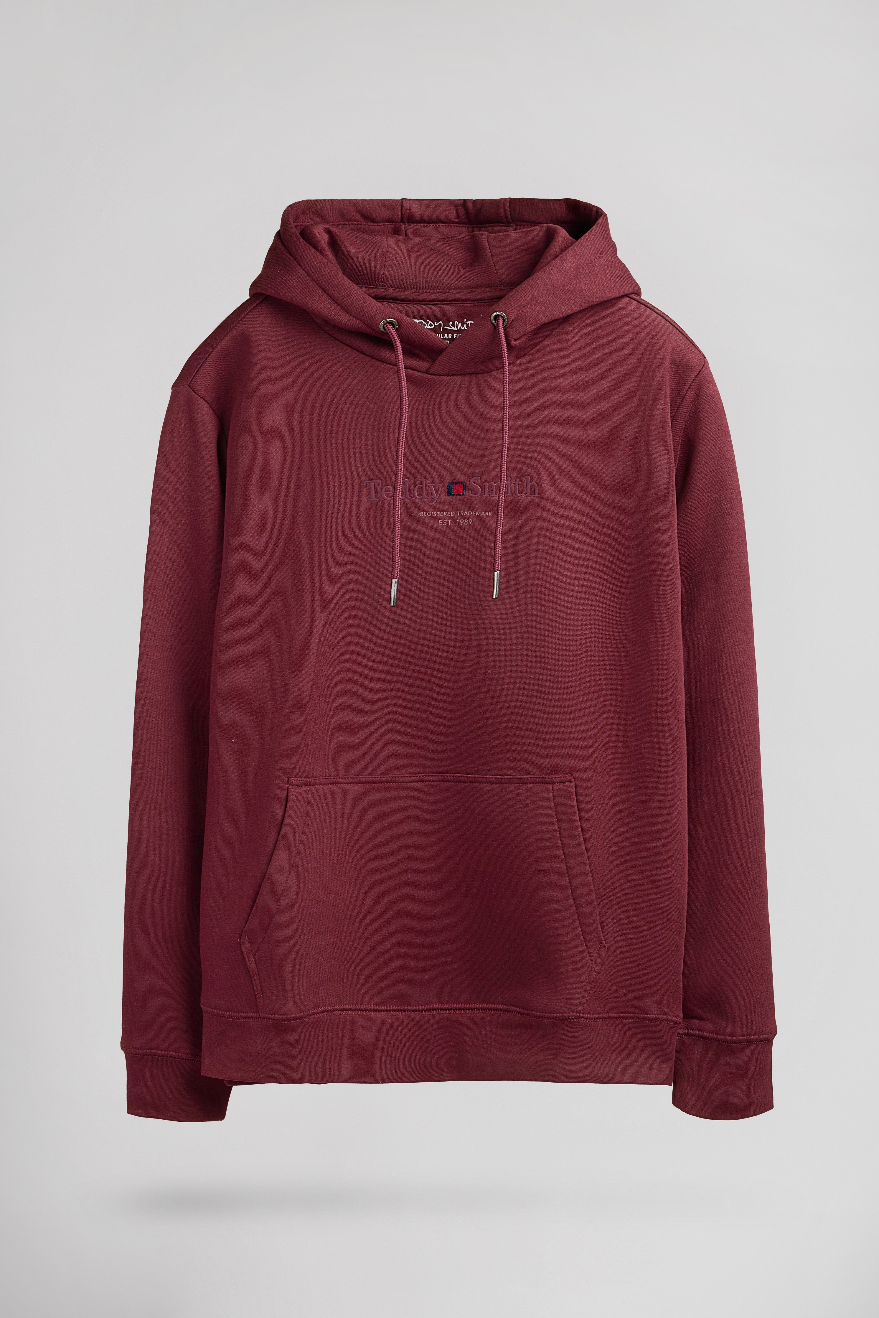 Teddy Smith S-Jim Hoody sweat capuche framboise molleton