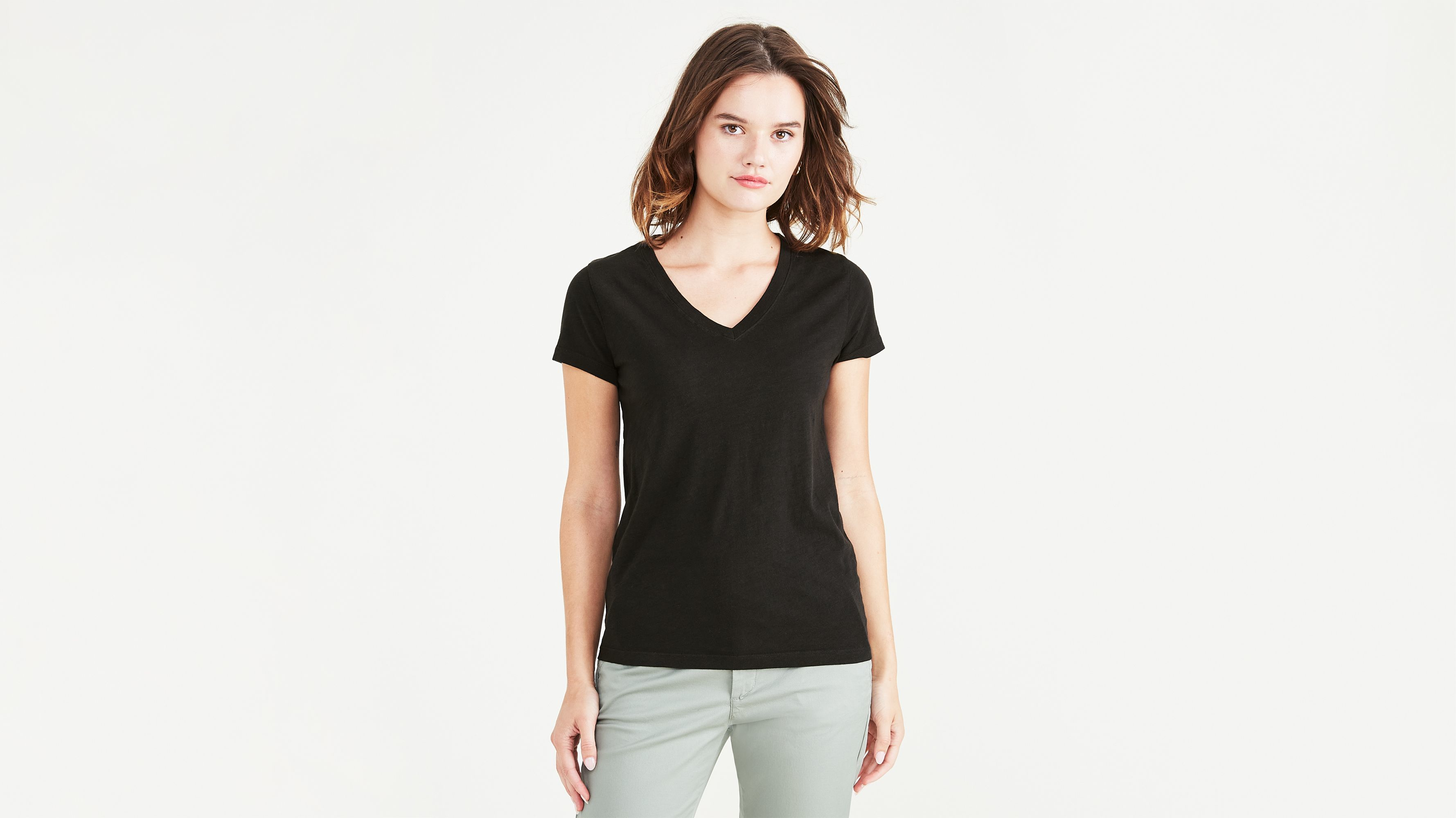 Dockers Favorite V-Neck Tee Shirt t-shirt noir slim