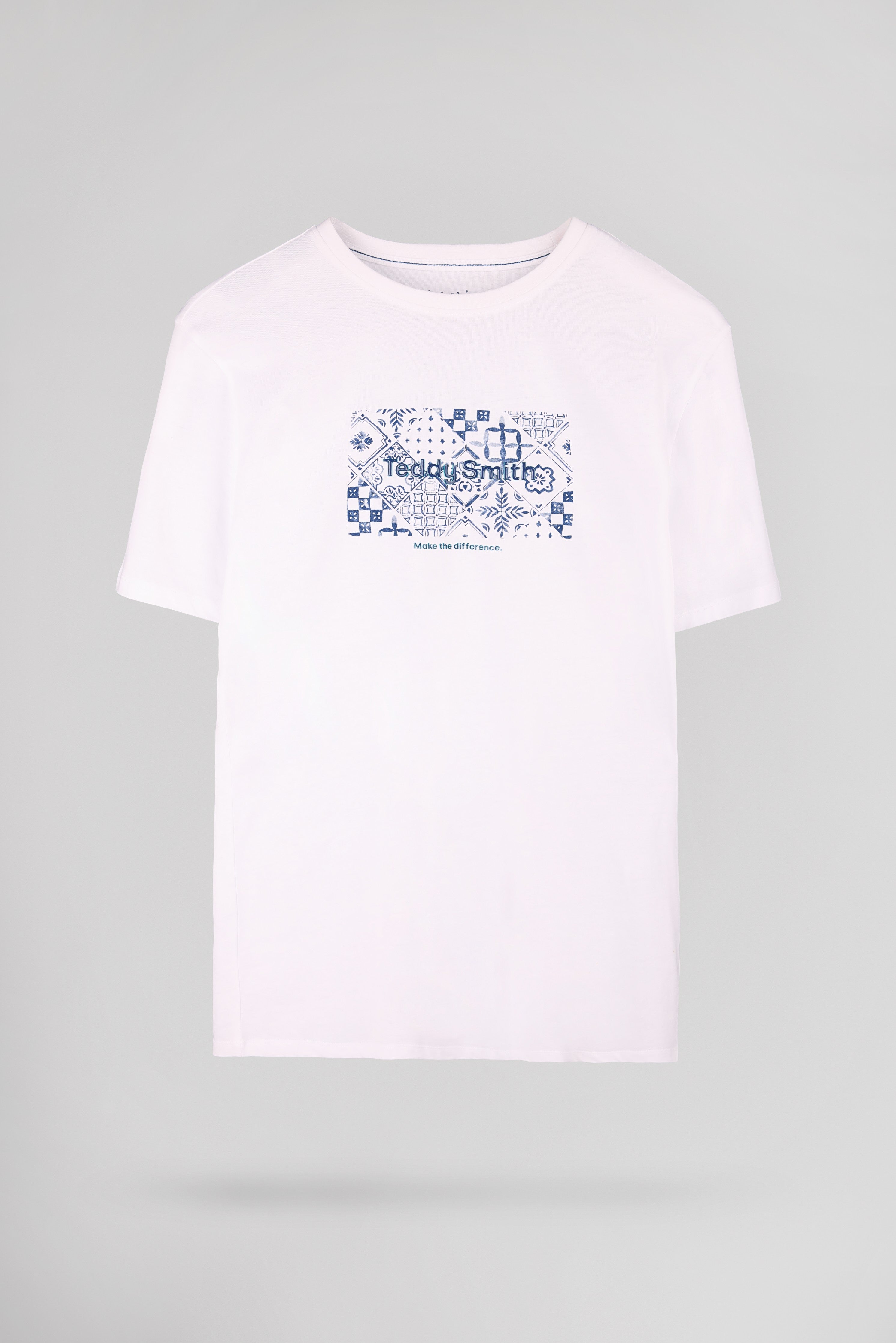 Teddy Smith T-Ares MC t-shirt homme blanc imprimé