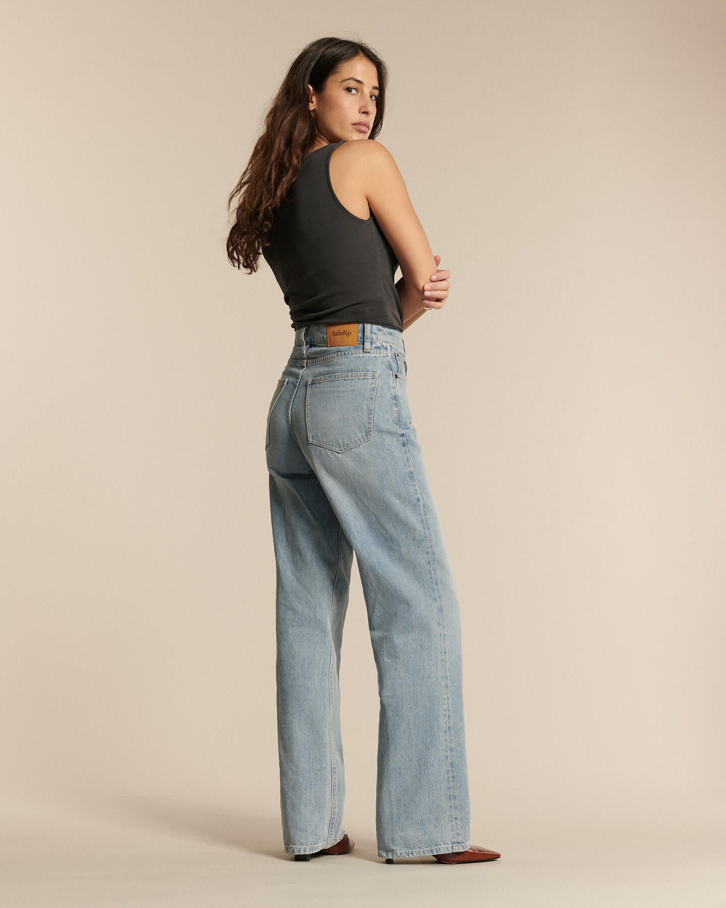 Labdip Sully Long Denim Stone Bleach IN 05 jean taille haute