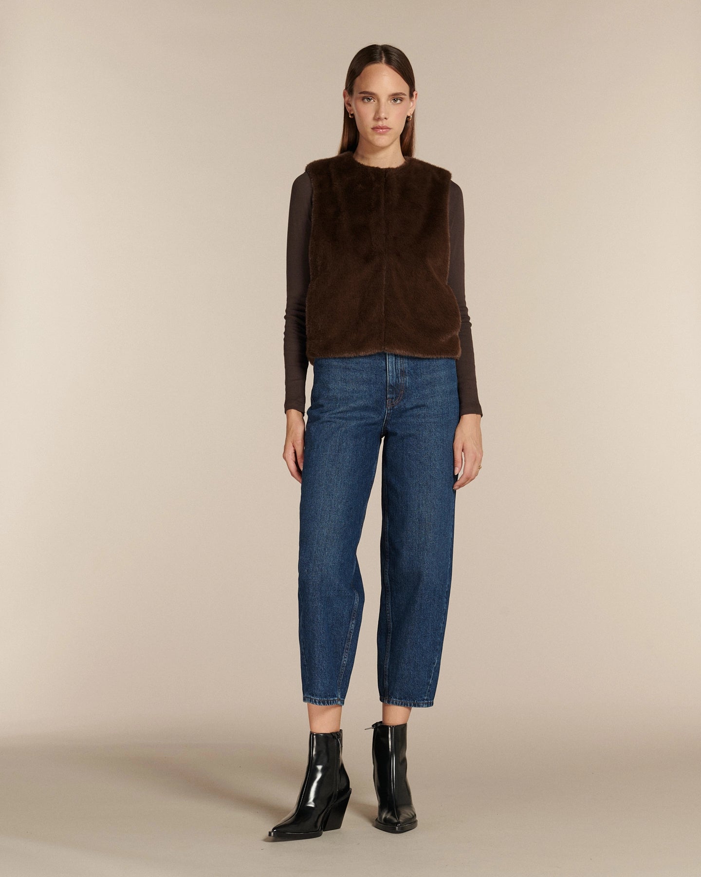 Labdip Baci gilet fausse fourrure mink paddington