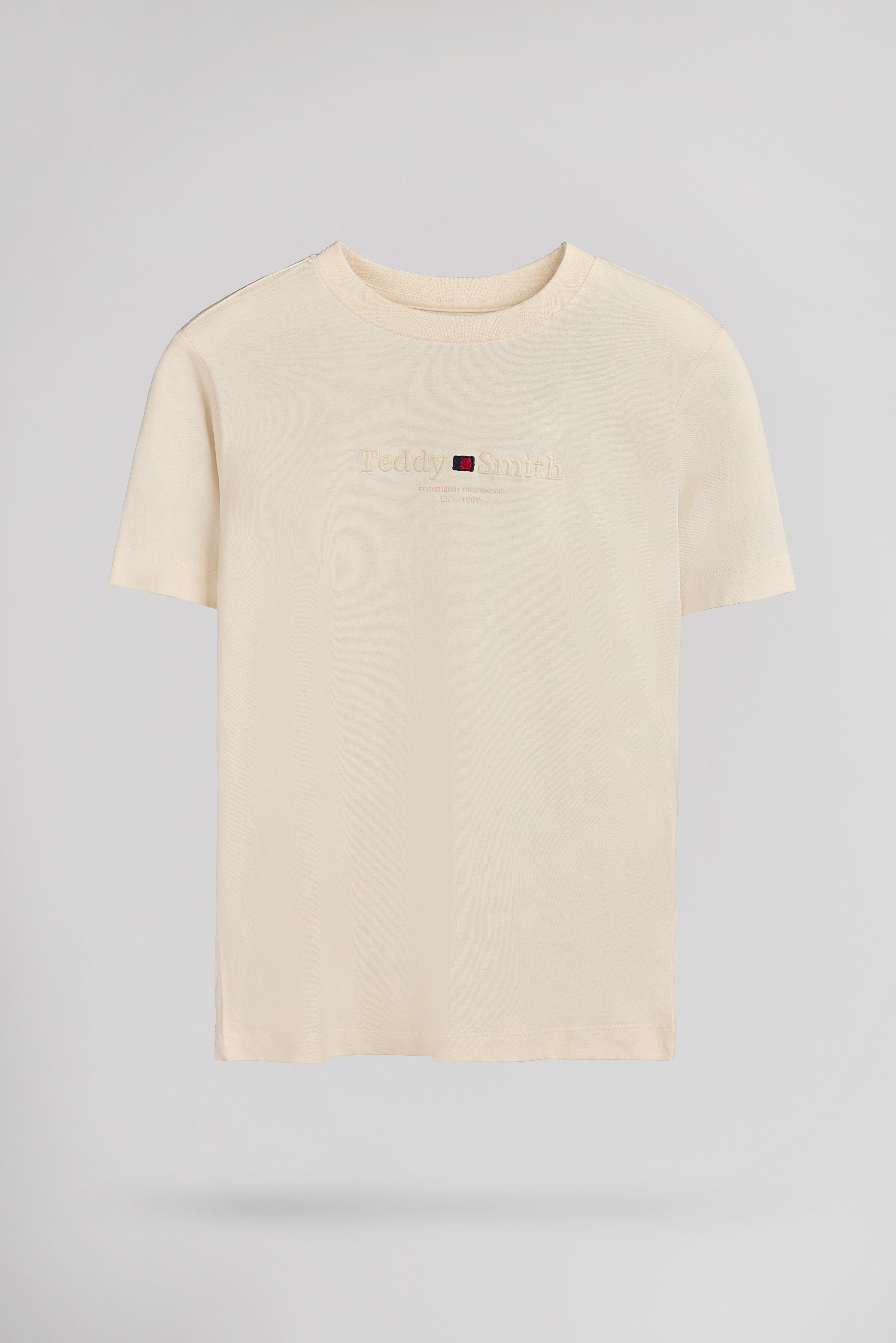 Teddy Smith T-Jim MC JR Naturel t-shirt garçon coton