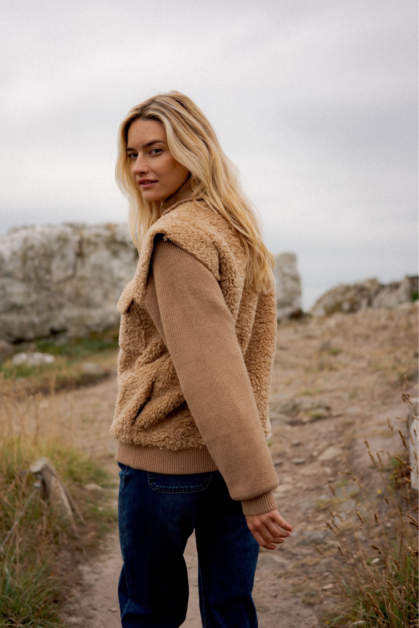 Maison Onado Jumina manteau teddy fausse fourrure