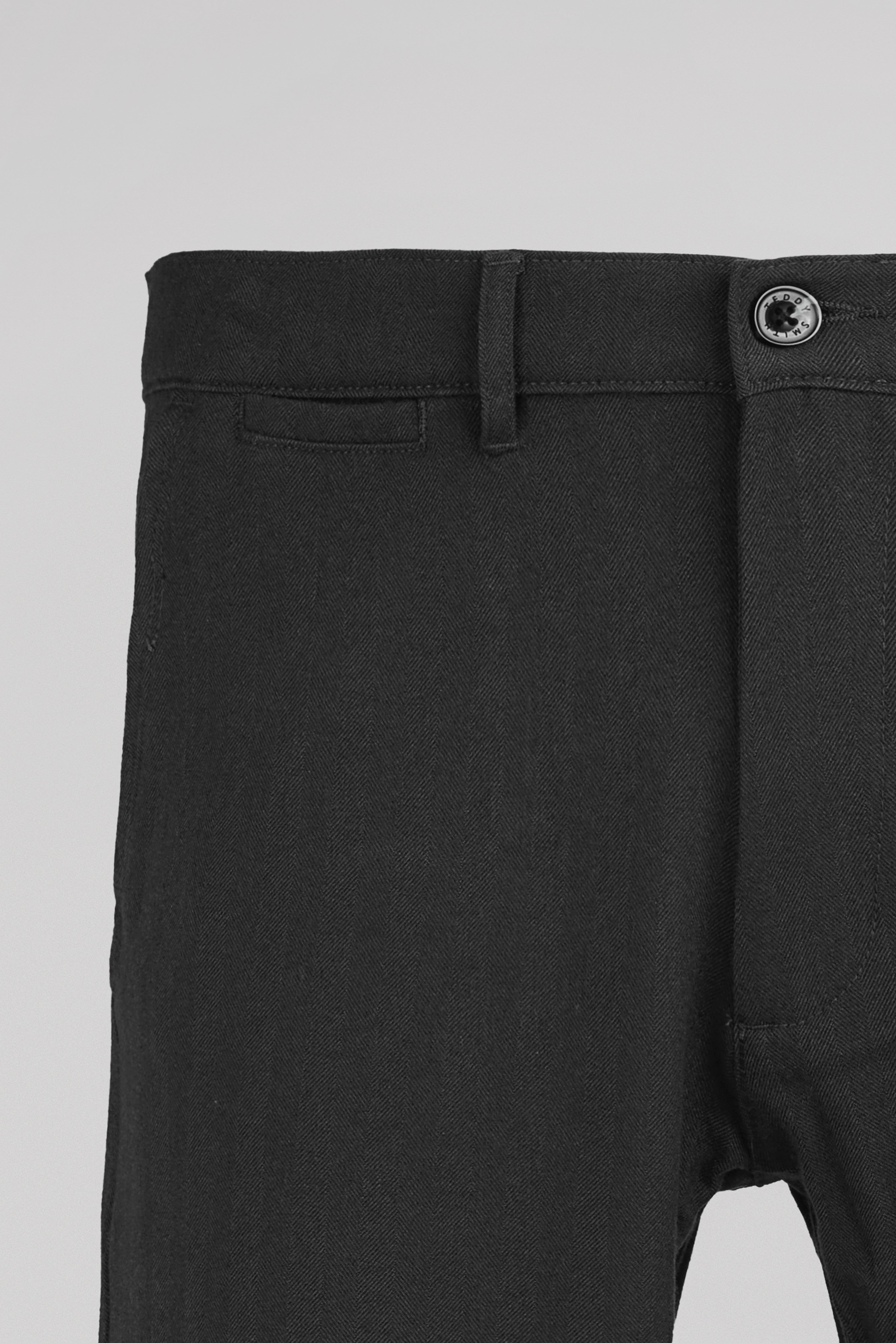 Teddy Smith Pallas Chino HE chino slim mélange black chevron