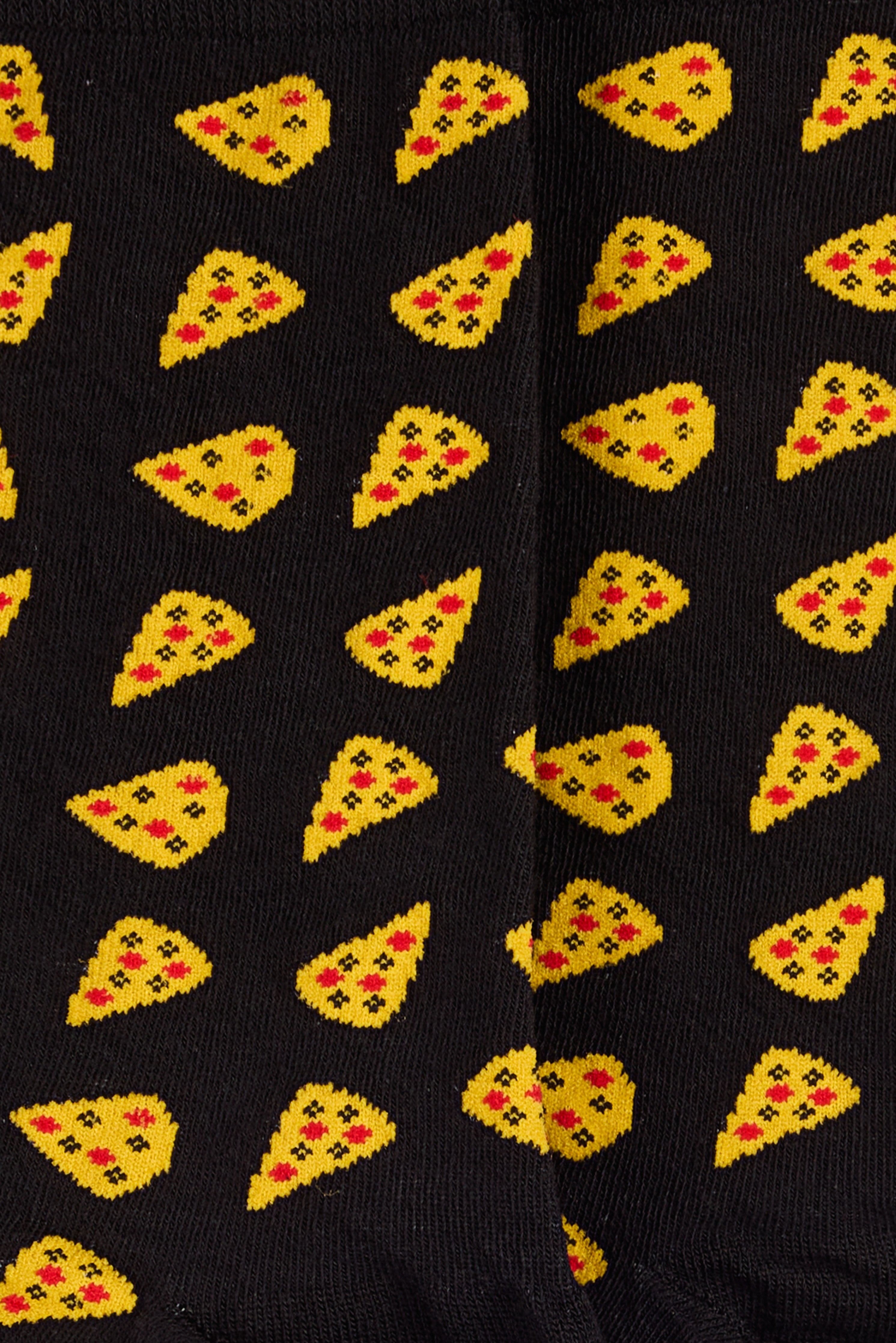 Teddy Smith Motifs Mix Pizza chaussettes mi-hautes noires coton