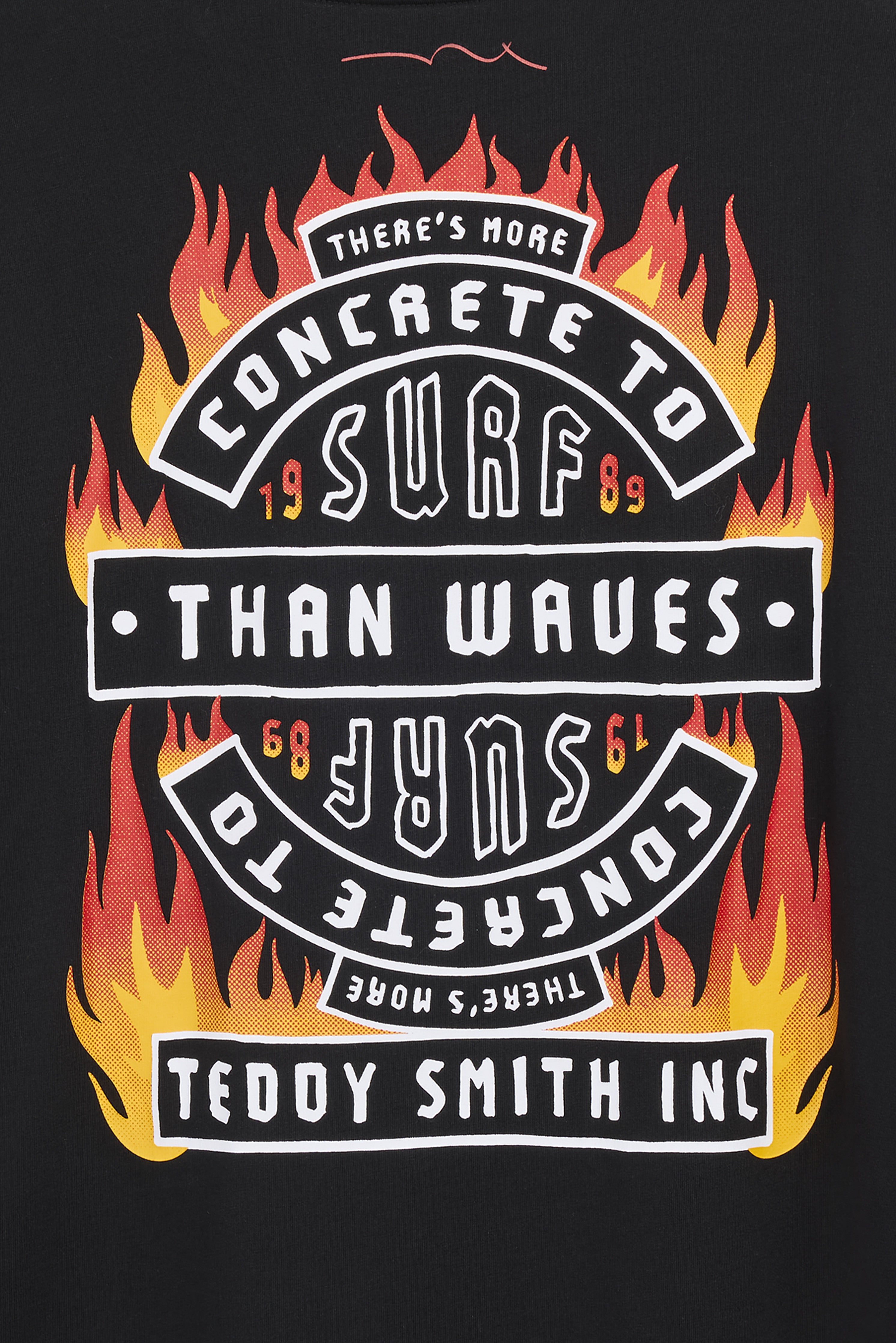 Teddy Smith T-FEU MC JR t-shirt garçon noir imprimé