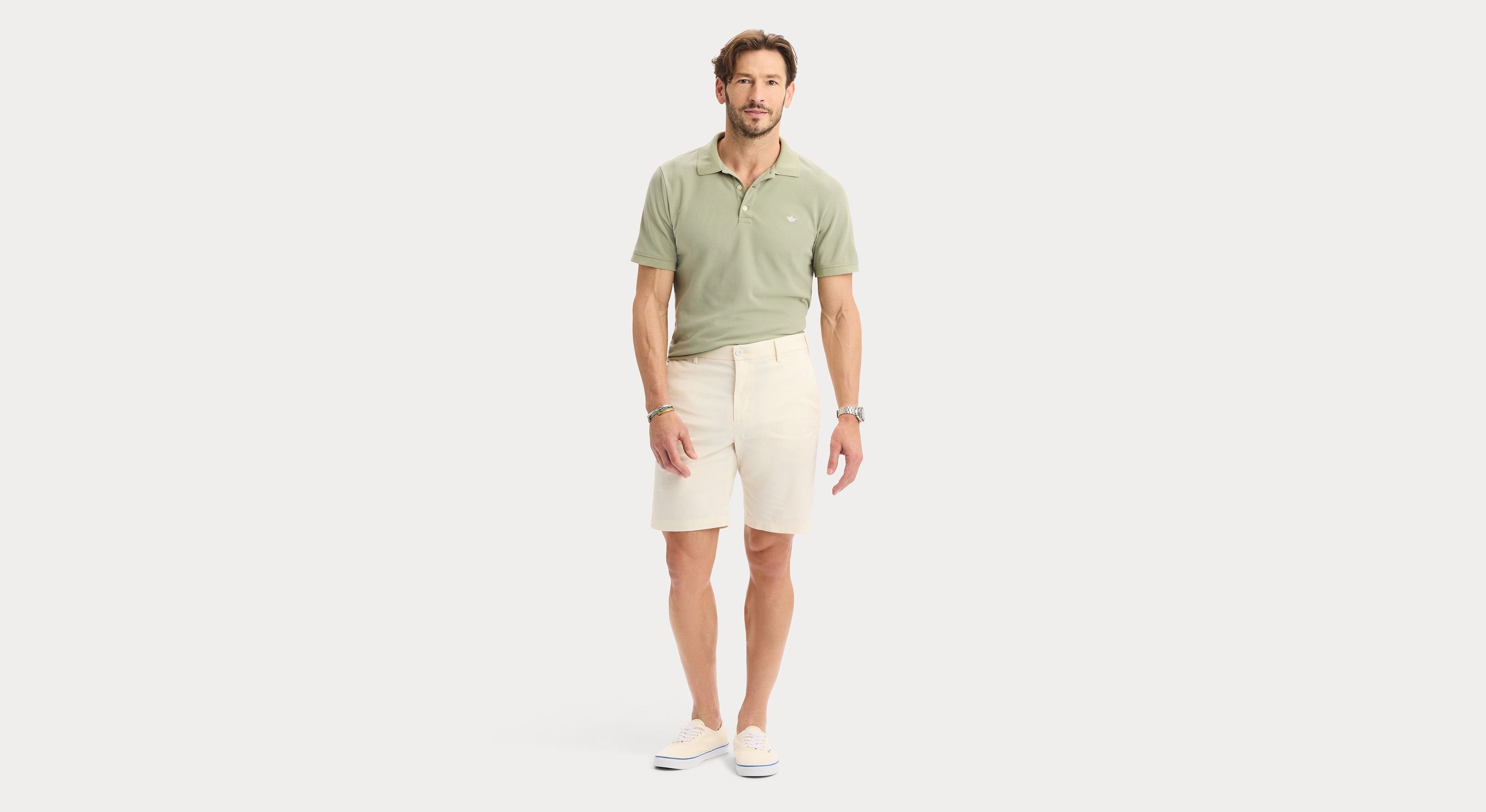 Dockers Supreme Flex Modern short chino beige stretch homme
