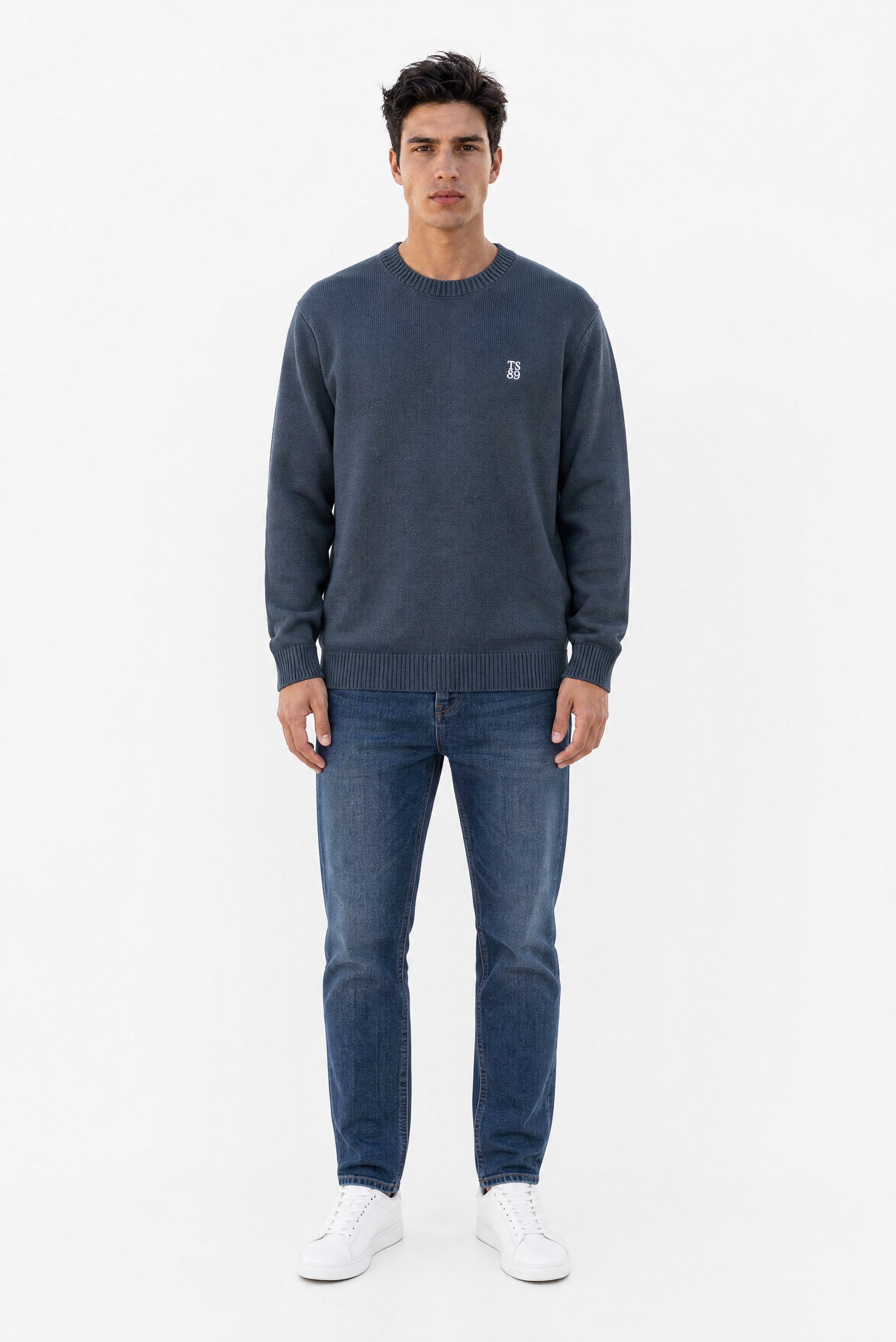 Teddy Smith P-Jimmy pull gris météore col rond