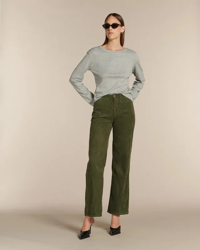 Labdip Swann Army Sage pantalon velours taille haute