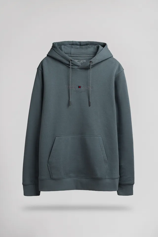 Teddy Smith S-Jim sweat capuche homme gris strom