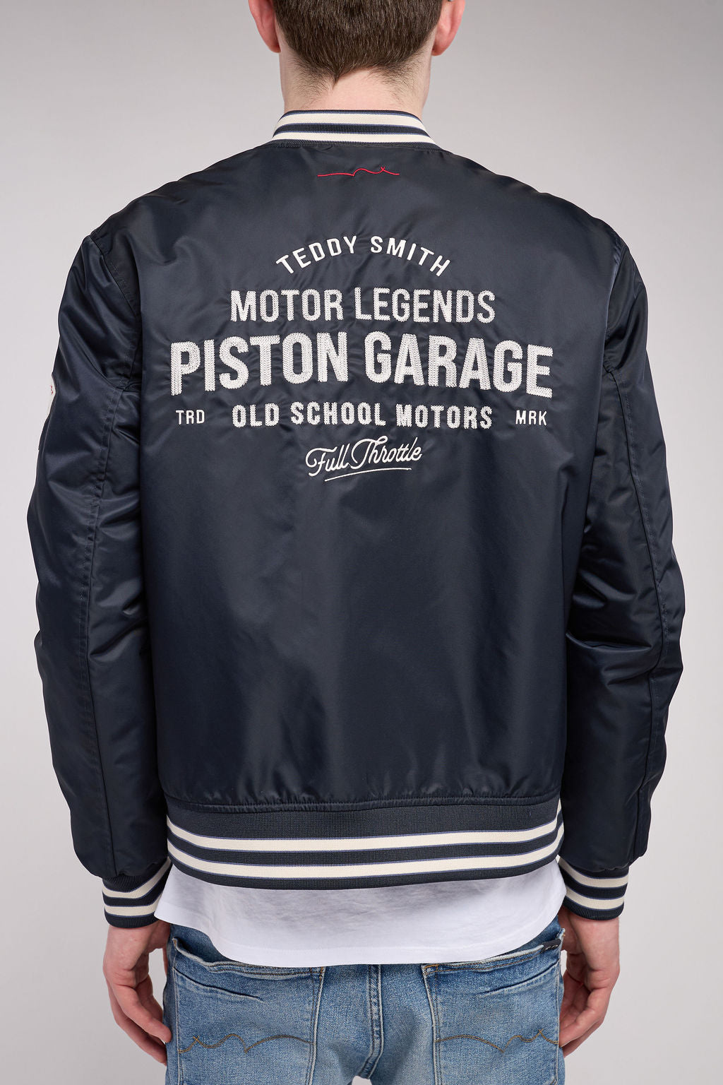 Teddy Smith B-Tibald blouson homme bleu marine nylon