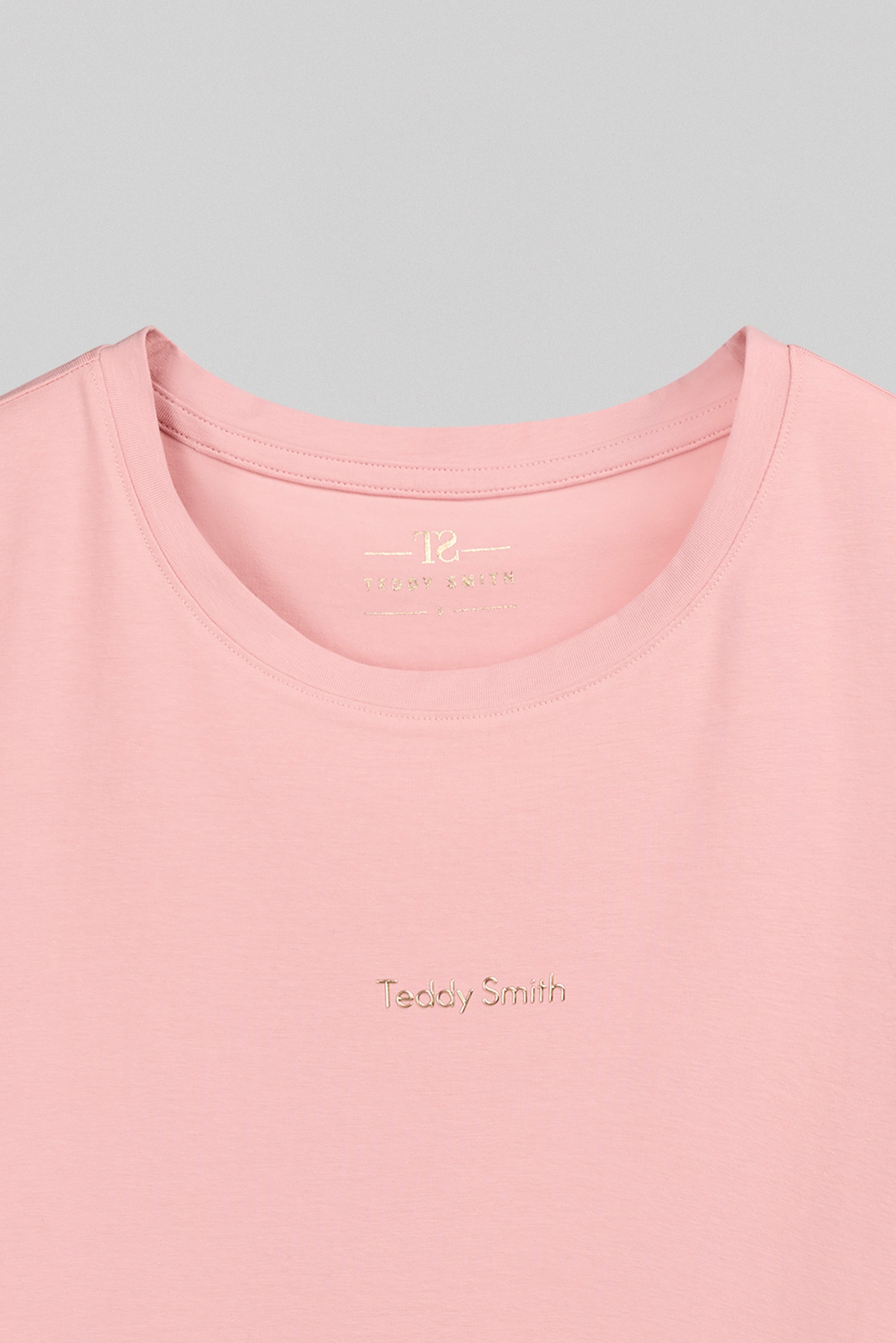 Teddy Smith T-Ribelle MC t-shirt vieux rose femme