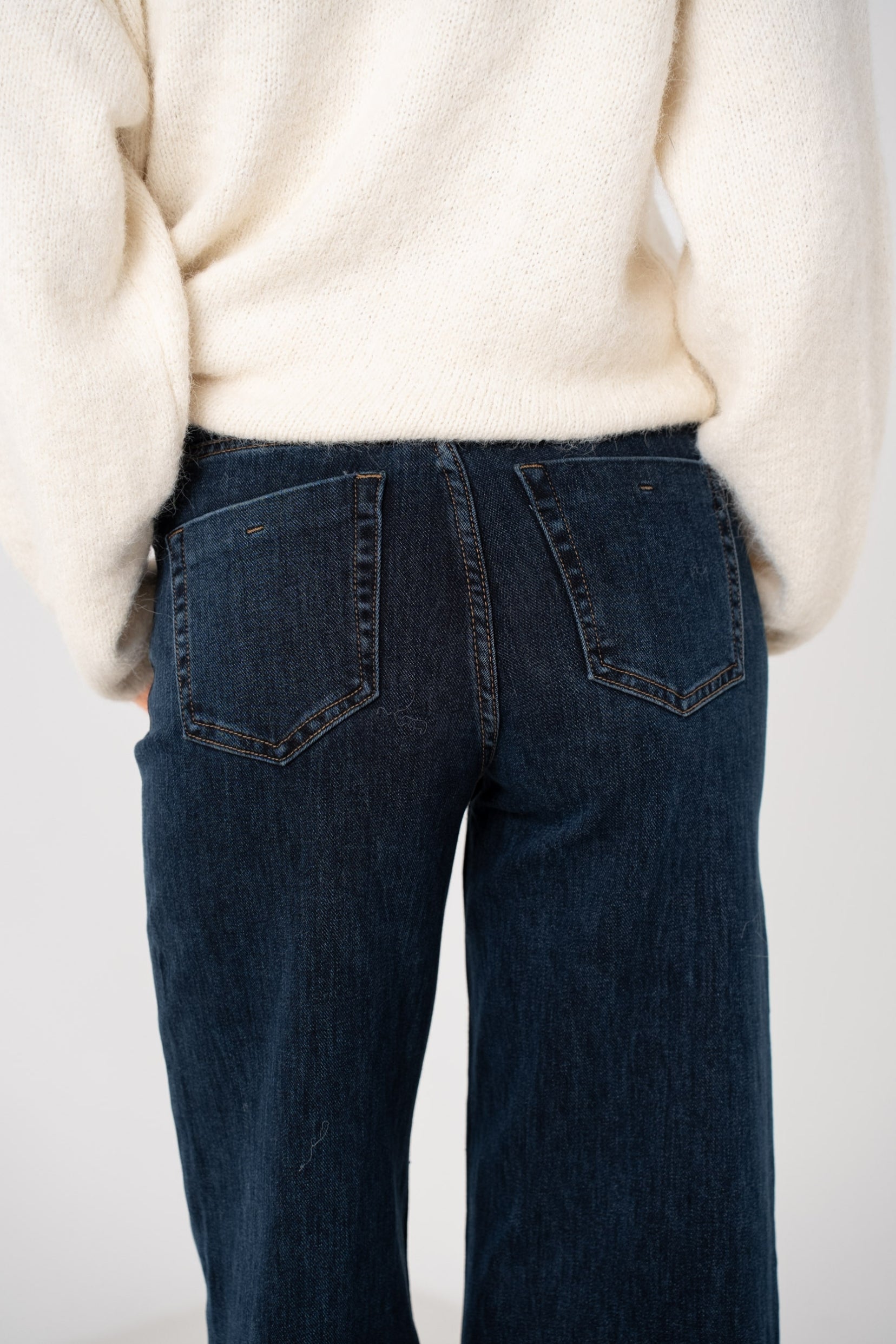 Maison Onado Garancia jean wide leg flare taille haute