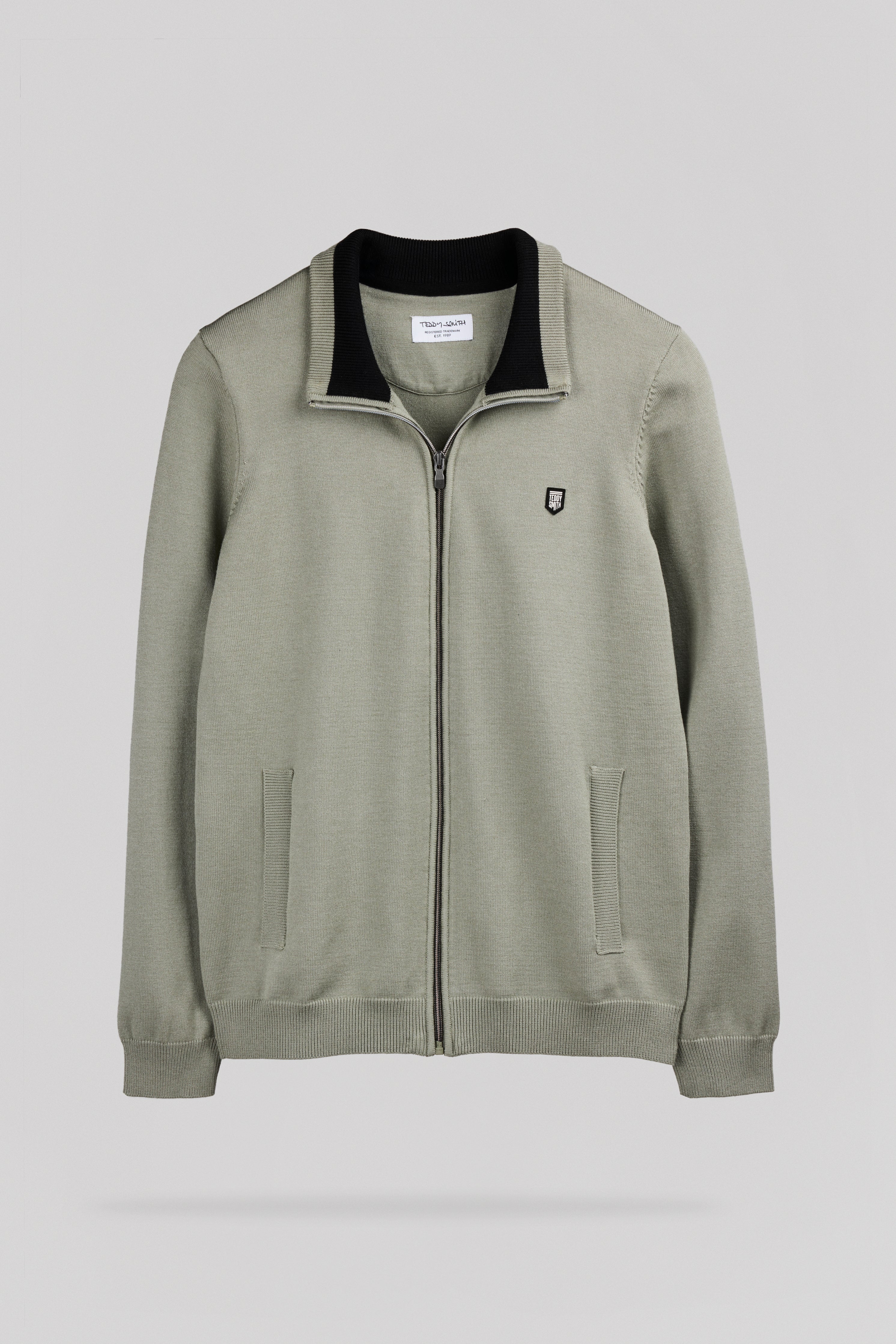 Teddy Smith G-Martyn gilet zippé kaki homme
