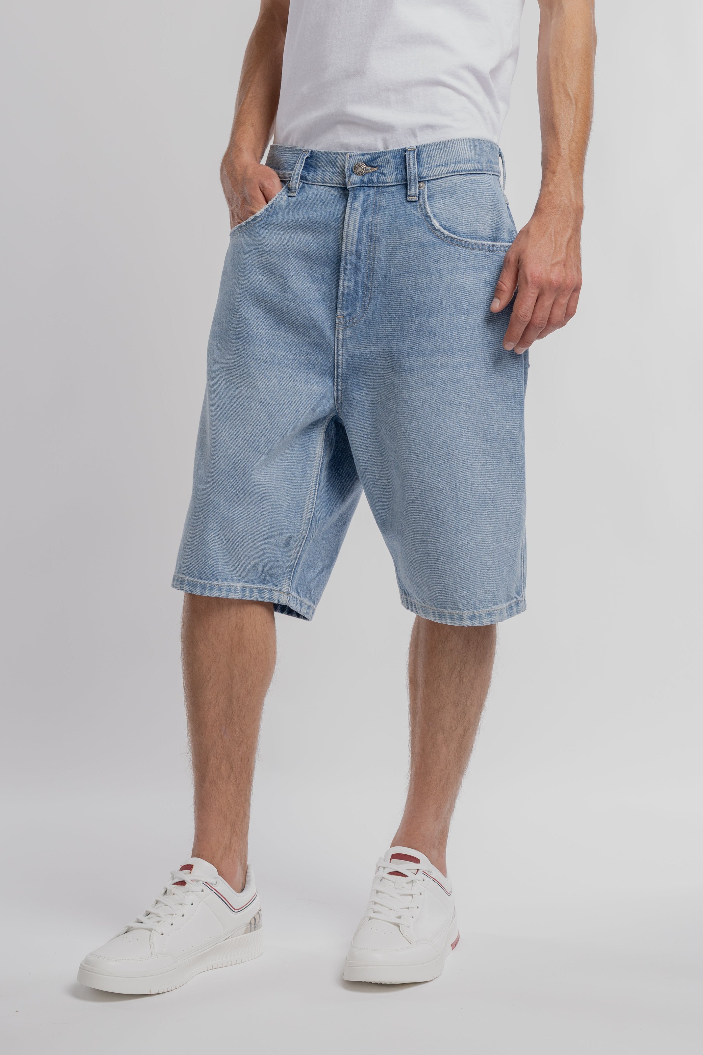 Teddy Smith S-Axel SH short denim indigo clair coton