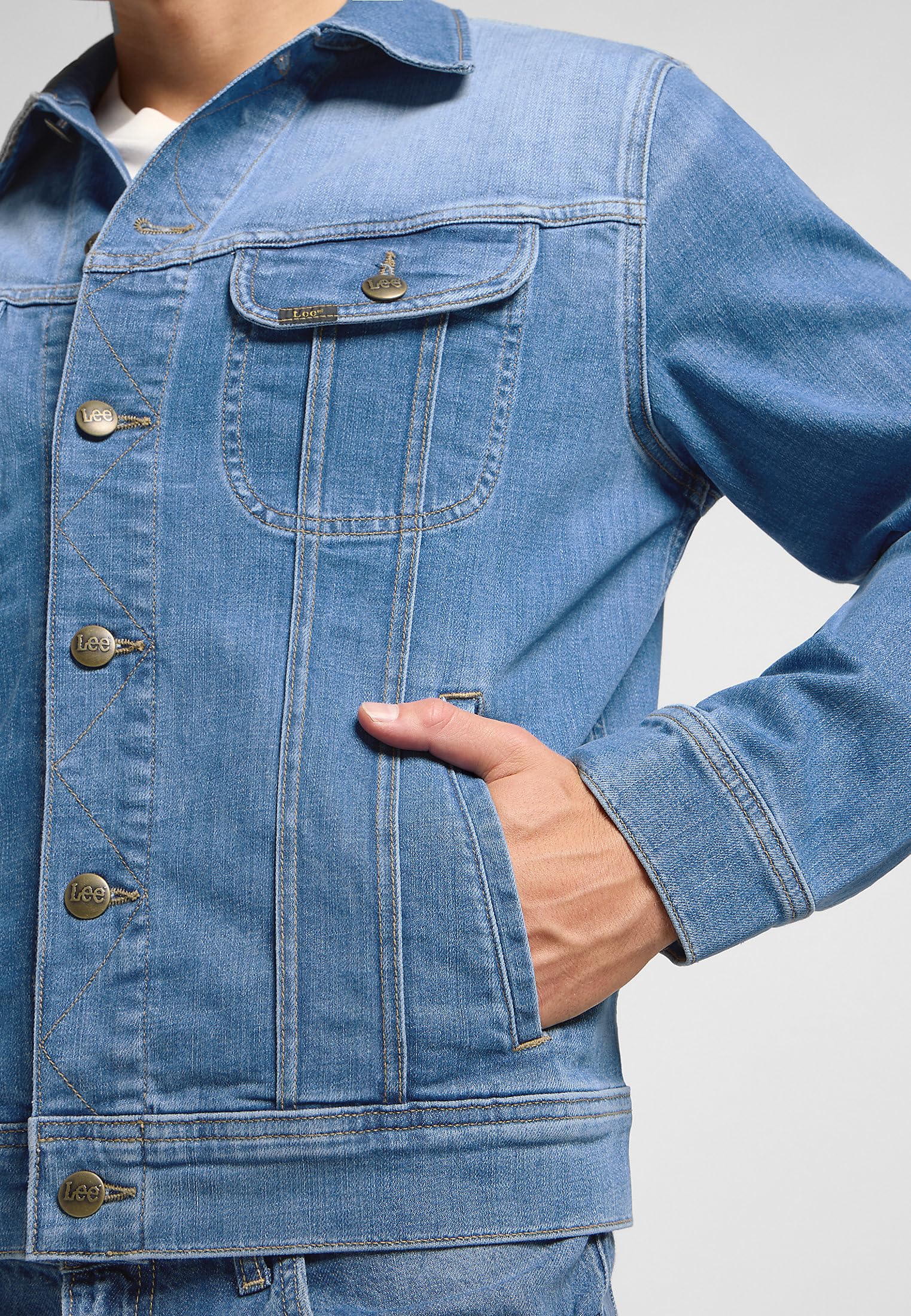Lee Rider veste jean Indigo Usé coupe regular