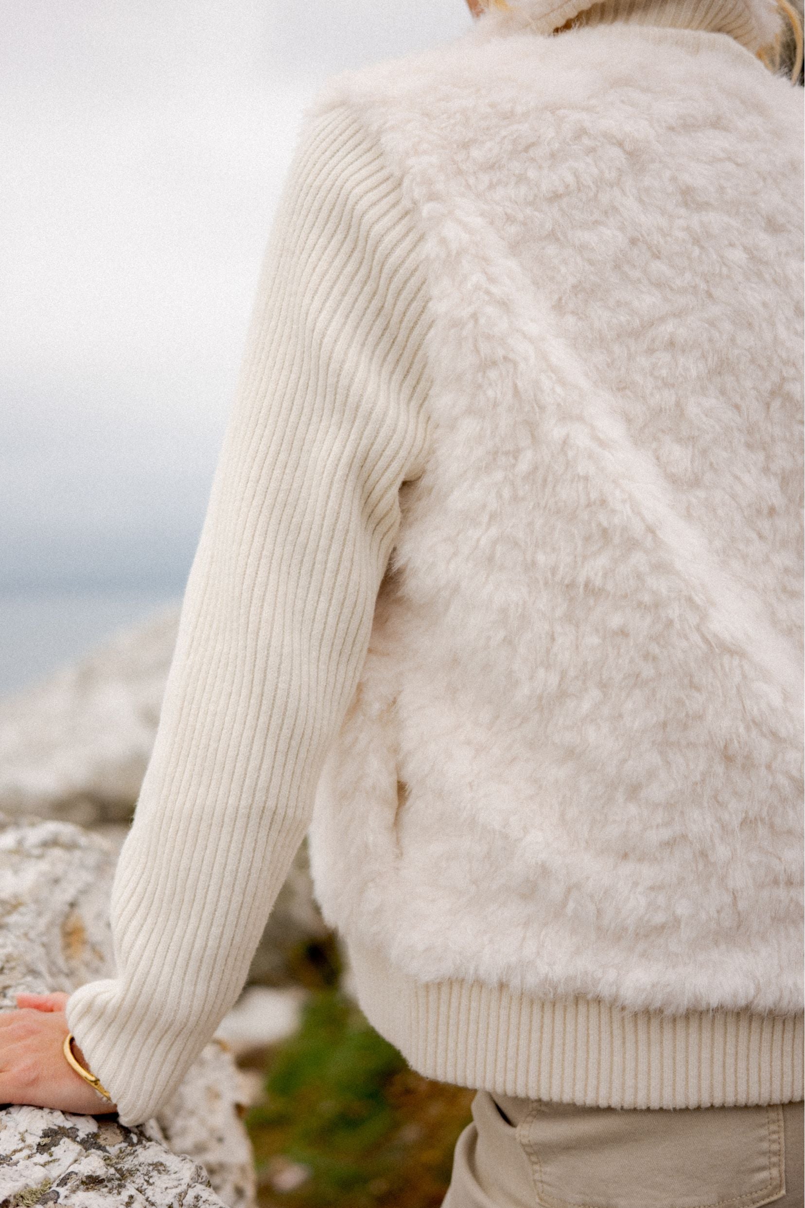 Maison Onado Meryl manteau fausse fourrure loose