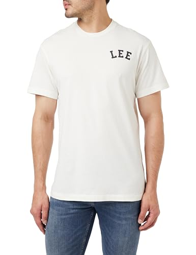 Lee S Tee t-shirt homme XL écru coton port quotidien