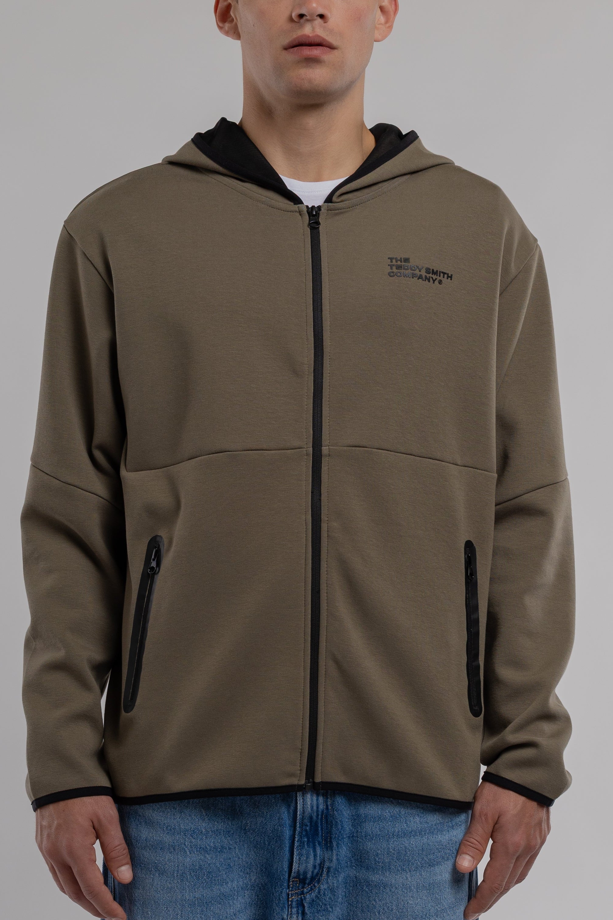 Teddy Smith Giclass Nilo HZ sweat zippé Dusty Kaki taille S