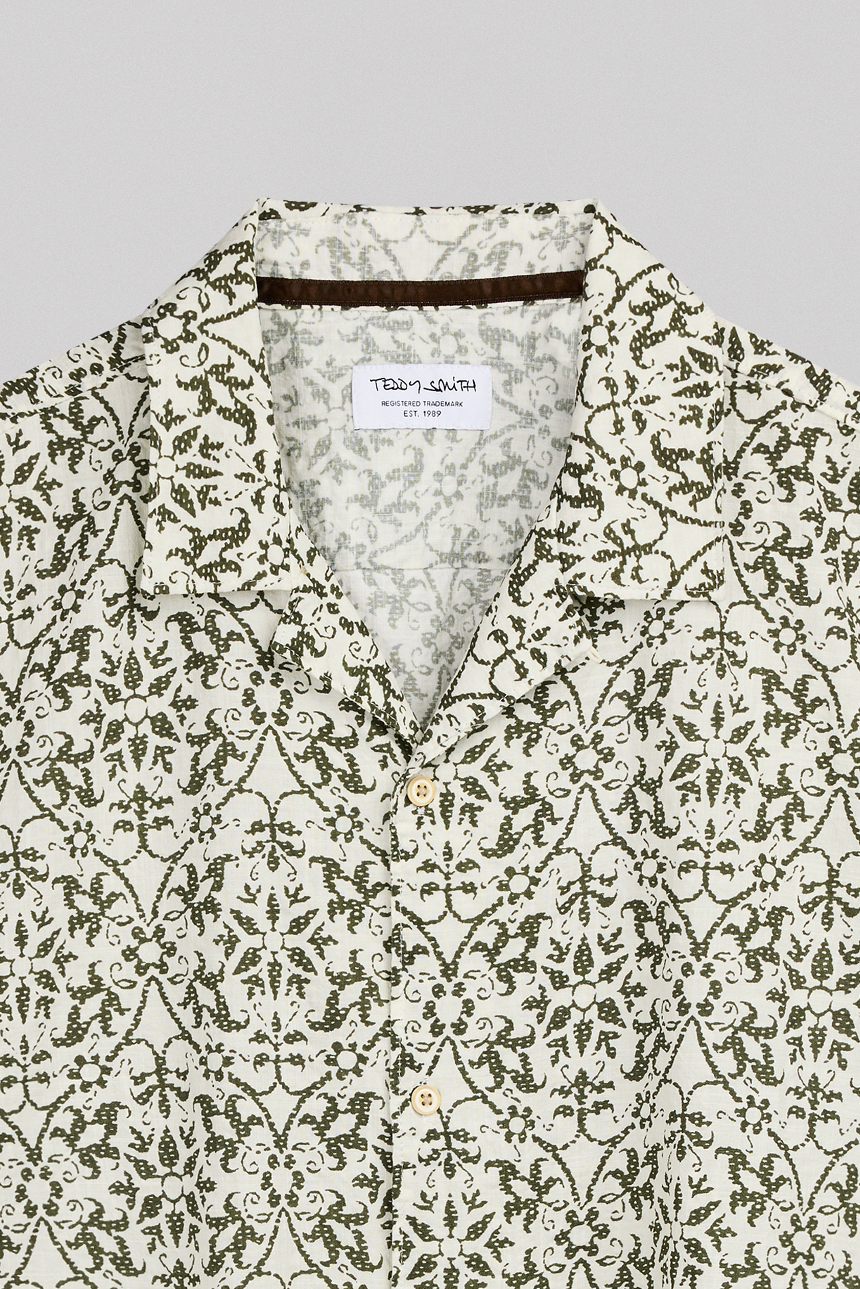 Teddy Smith C-Raymond MC chemise homme cream imprimé