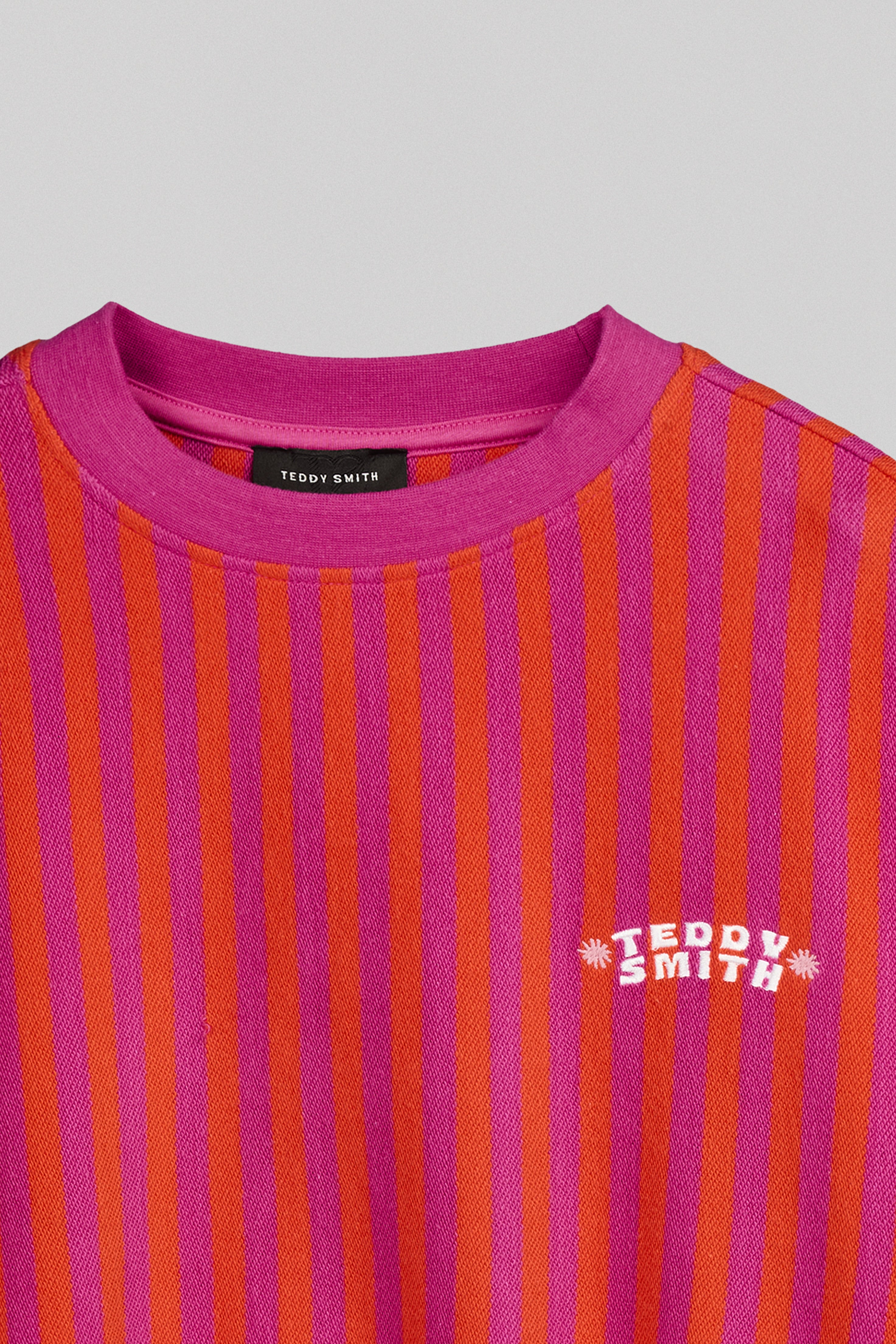 Teddy Smith S-Lili RC Jr sweat fushia rayé fille