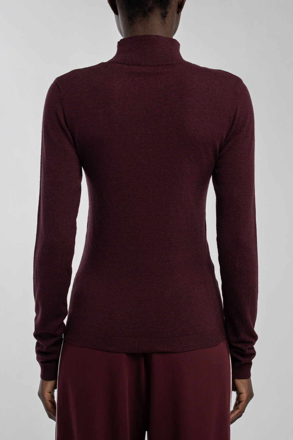 Teddy Smith P-Connie pull col montant bordeaux femme