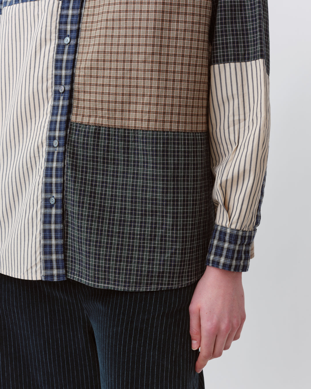 DIEGA CABIA chemise multicolore carreaux rayures