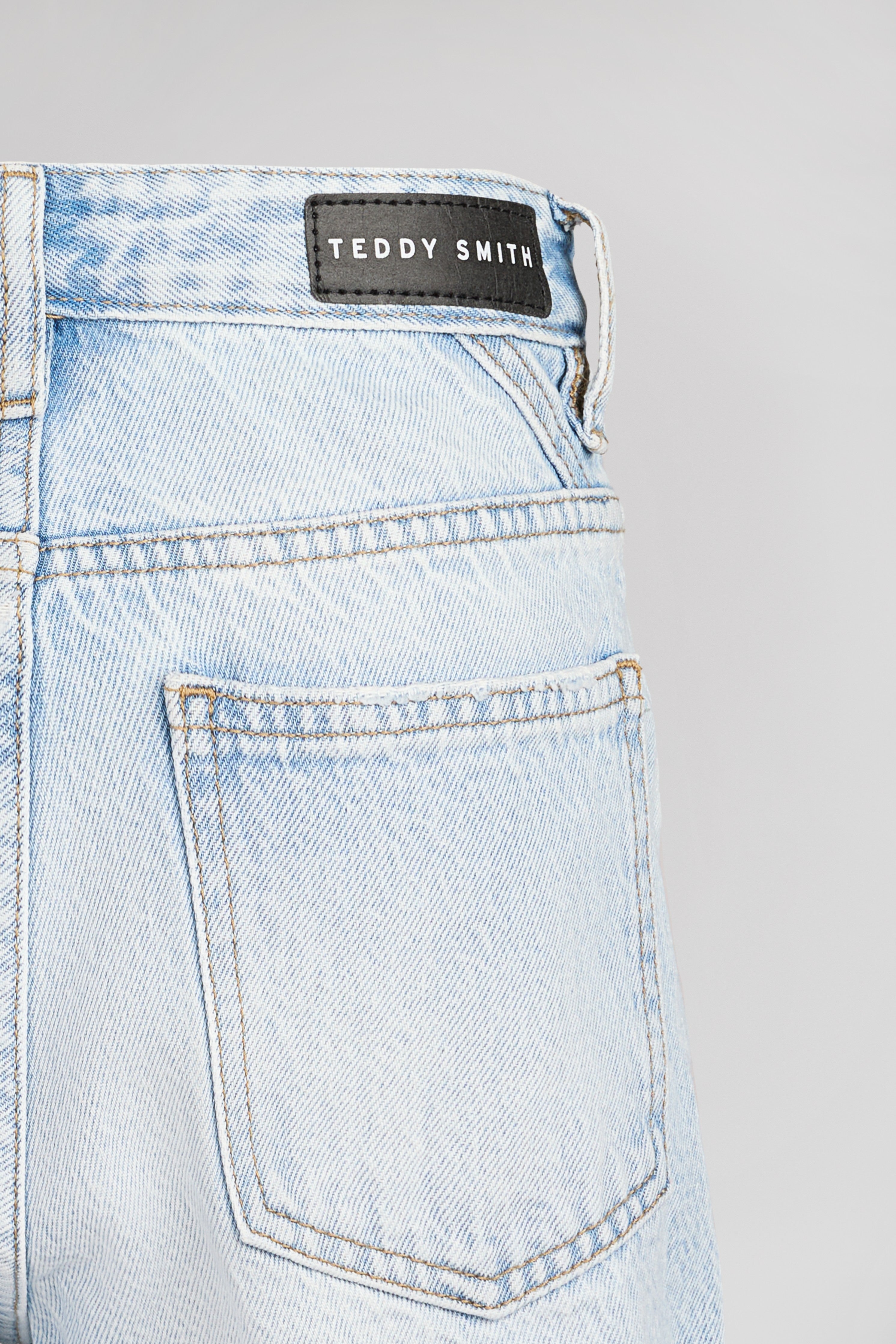 Teddy Smith S-Lucy SH JR short jean fille indigo clair coton