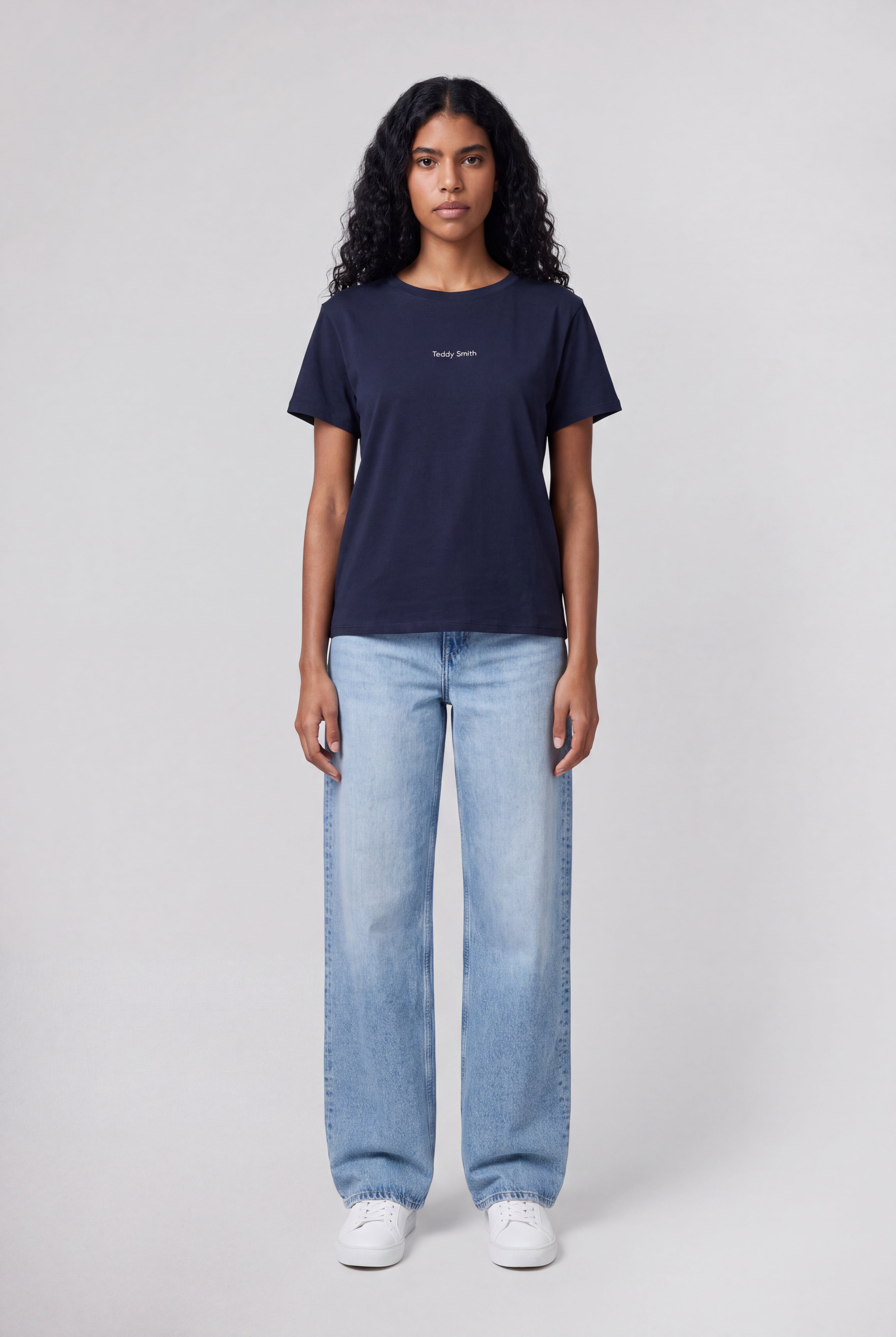 Teddy Smith T-Ribelle MC t-shirt col rond femme Total Navy