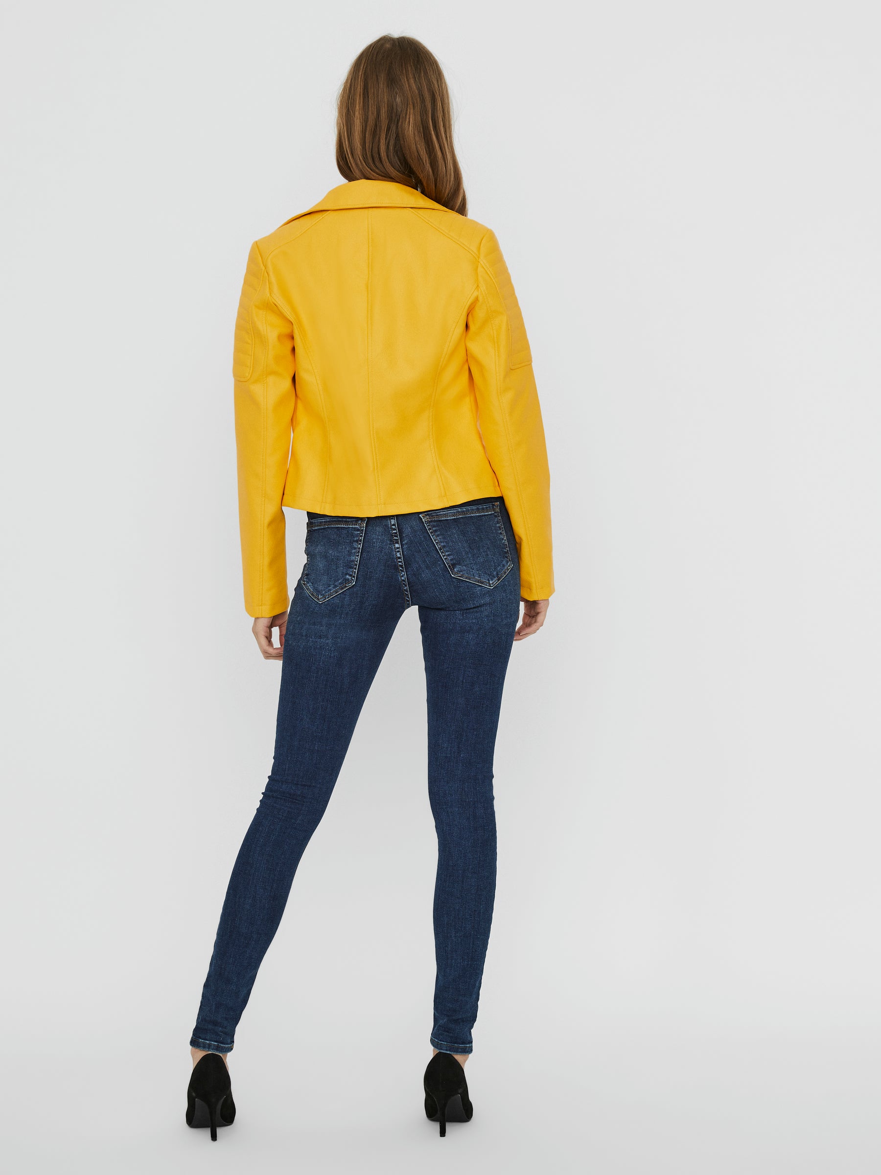 Noisy May blouson simili cuir court coupe ajustée