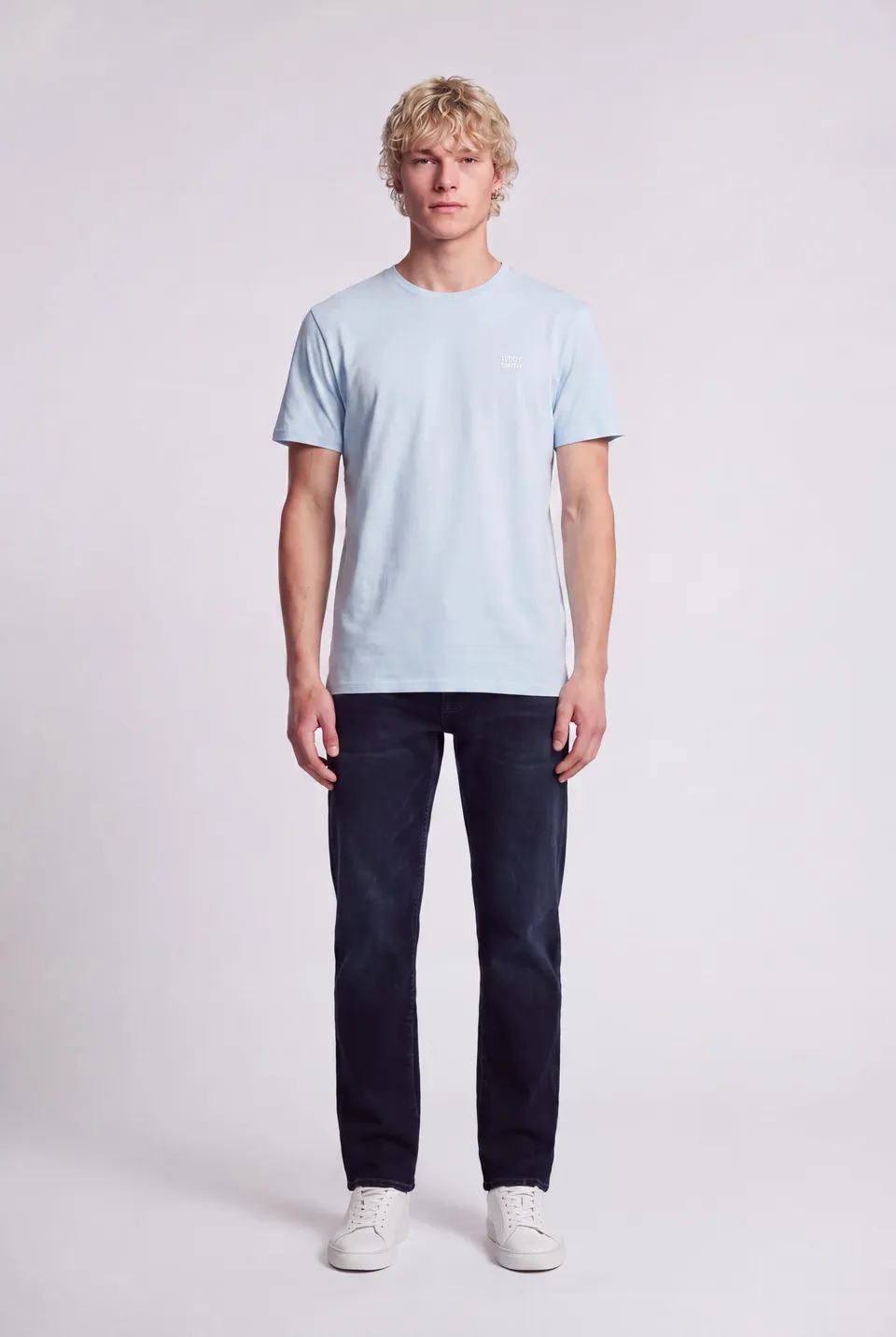 Teddy Smith The Tee 1 MC t-shirt homme bleu chiné