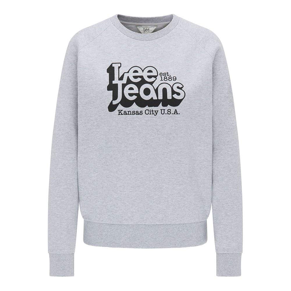 Lee Graphic Crew SWS Sweat femme gris chiné coton