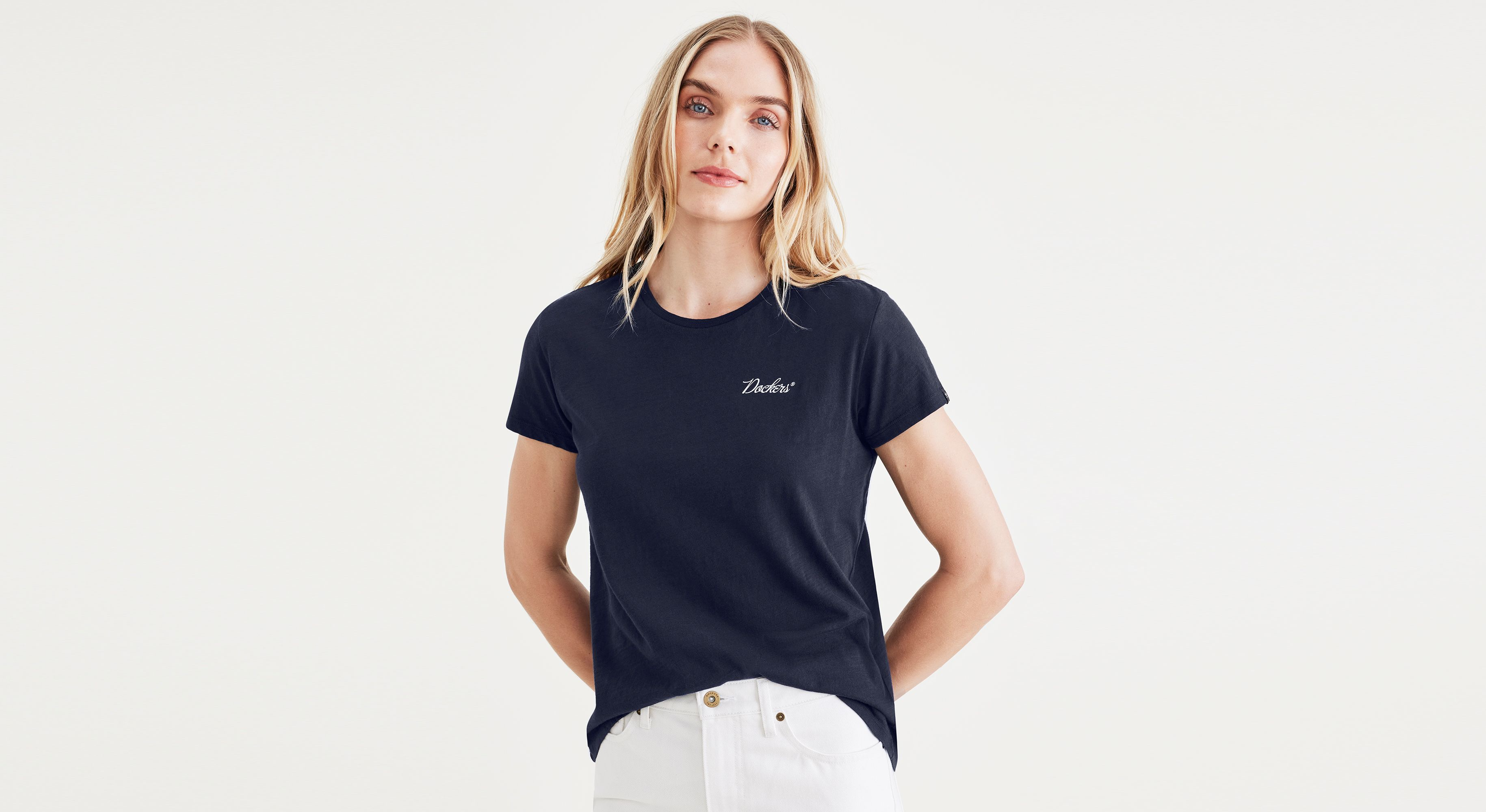 Dockers Graphic Tee t-shirt bleu marine slim femme