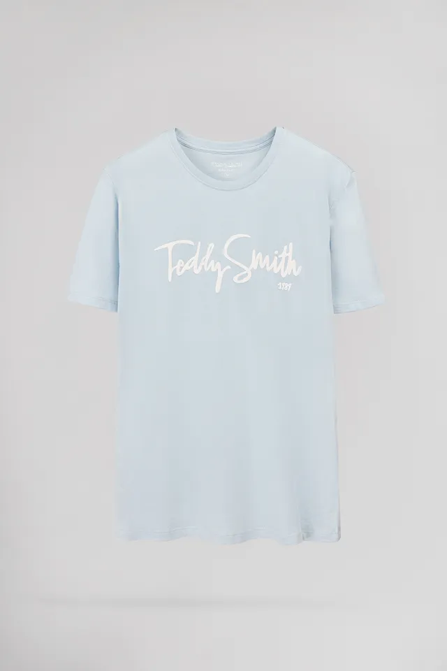 Teddy Smith T-Evry MC Pastel Blue t-shirt bleu pastel col rond