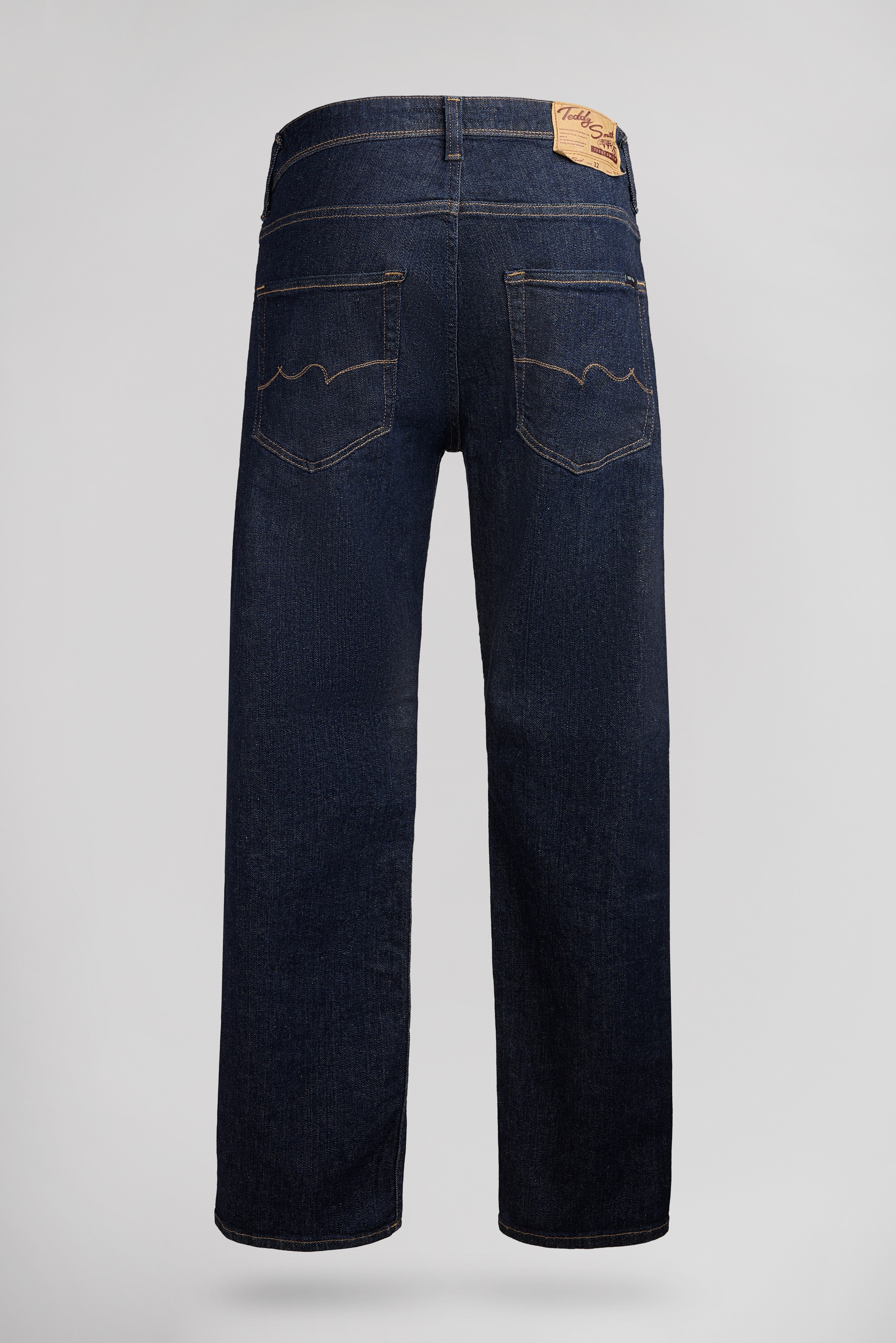 TEDDY SMITH REG L32 jean droit homme dark blue brut