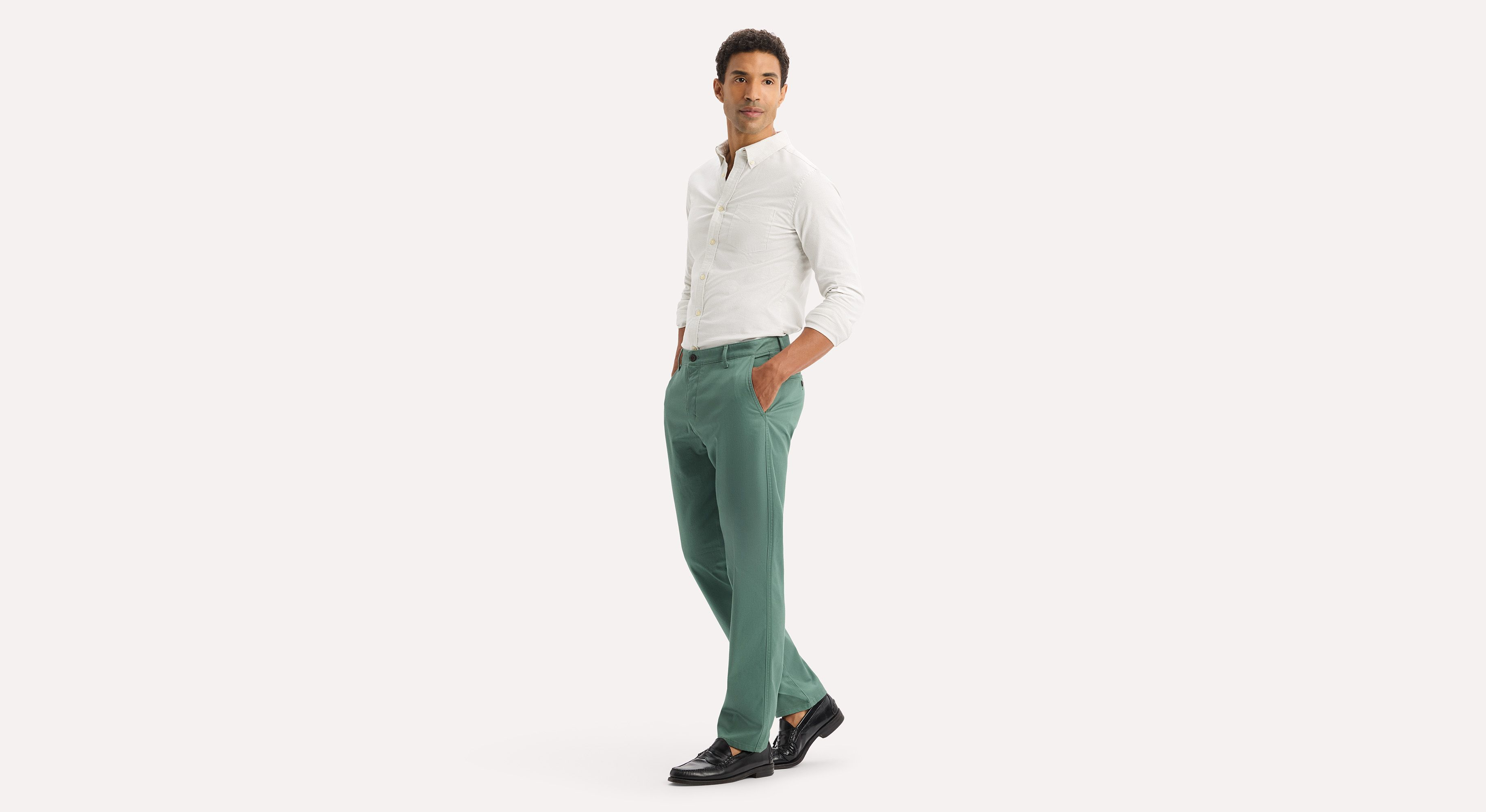 Dockers Original Slim Fit pantalon chino vert coton stretch
