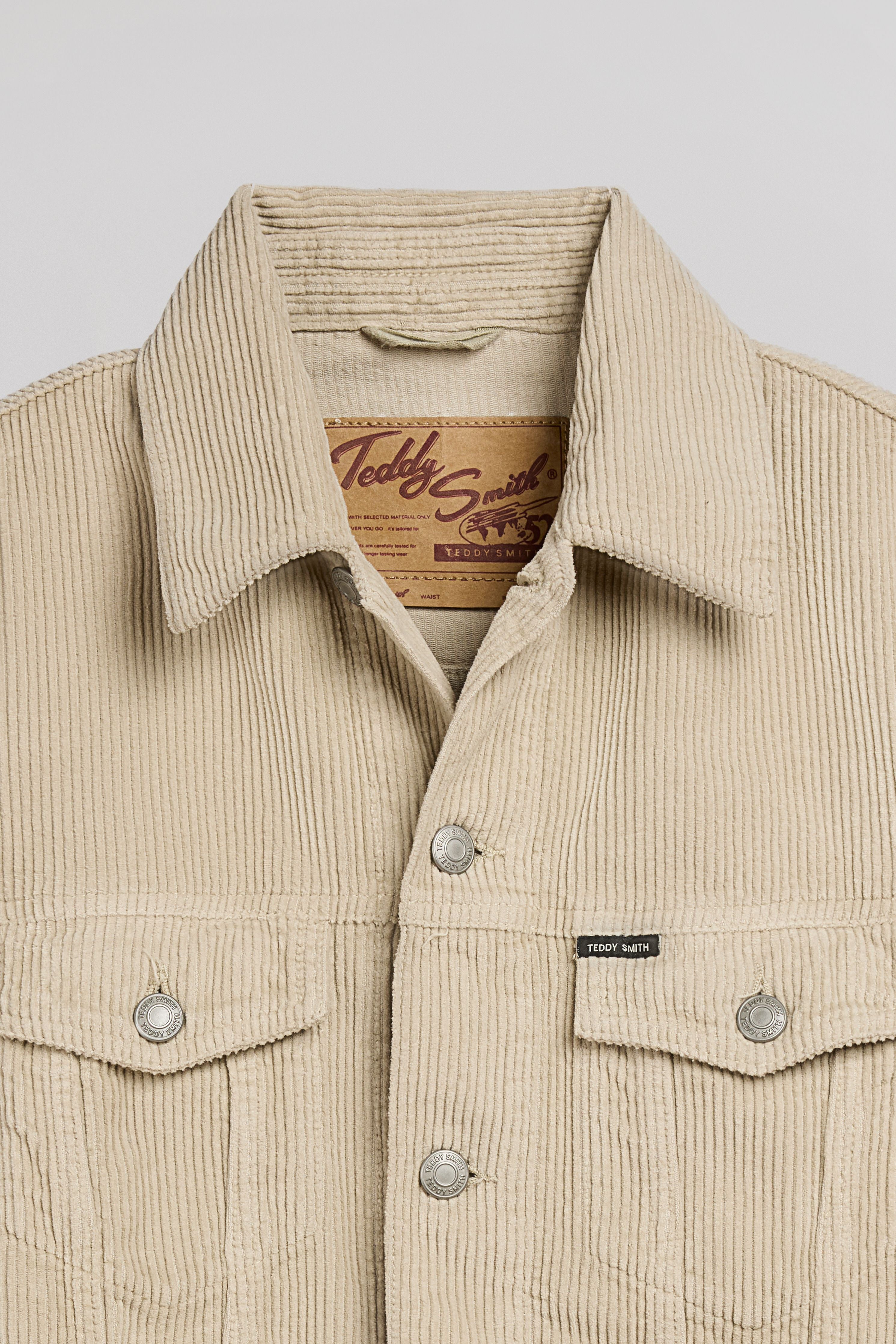 Teddy Smith Randall Velours veste beige droite coton
