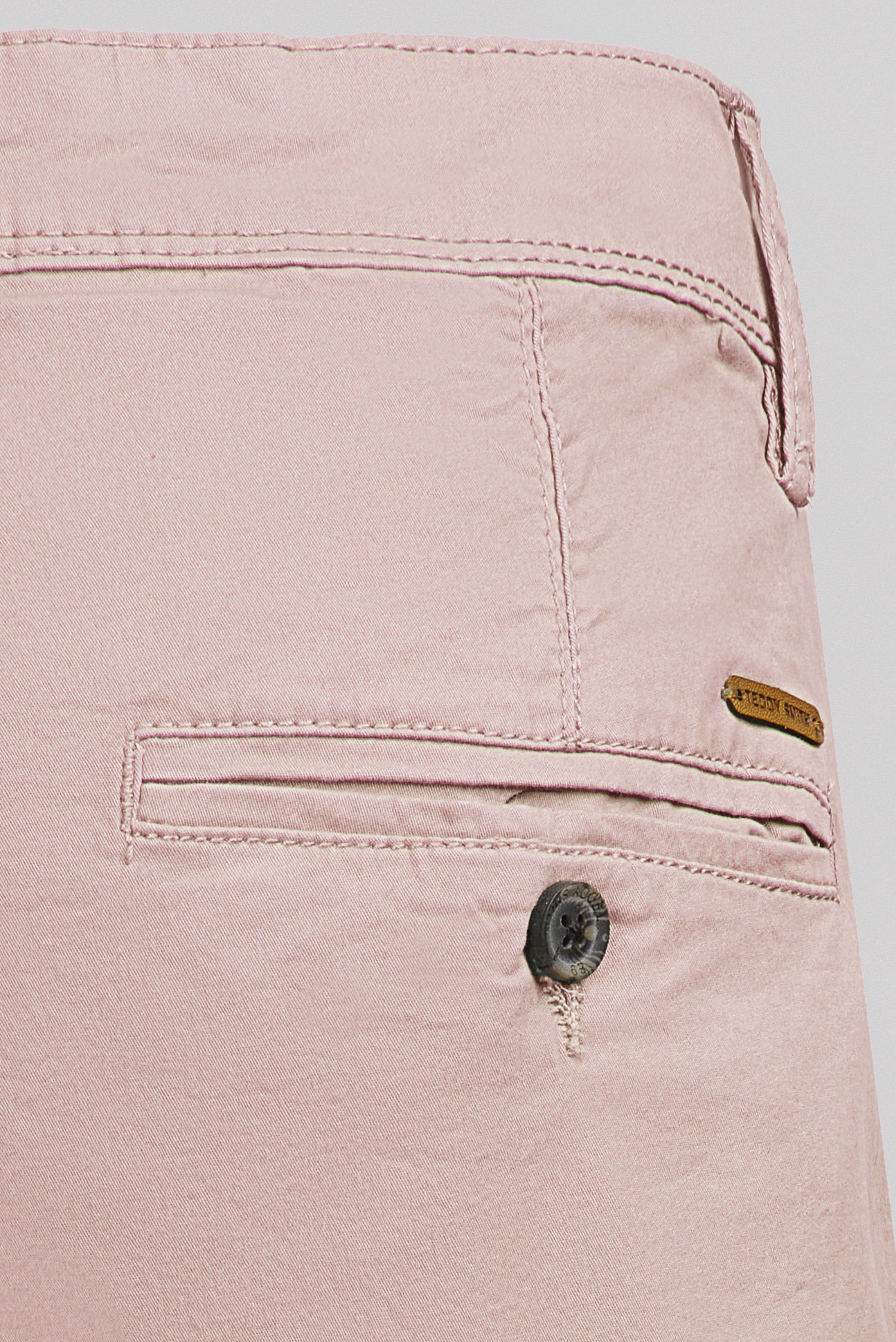 Teddy Smith Chino bermuda homme rose pastel coton