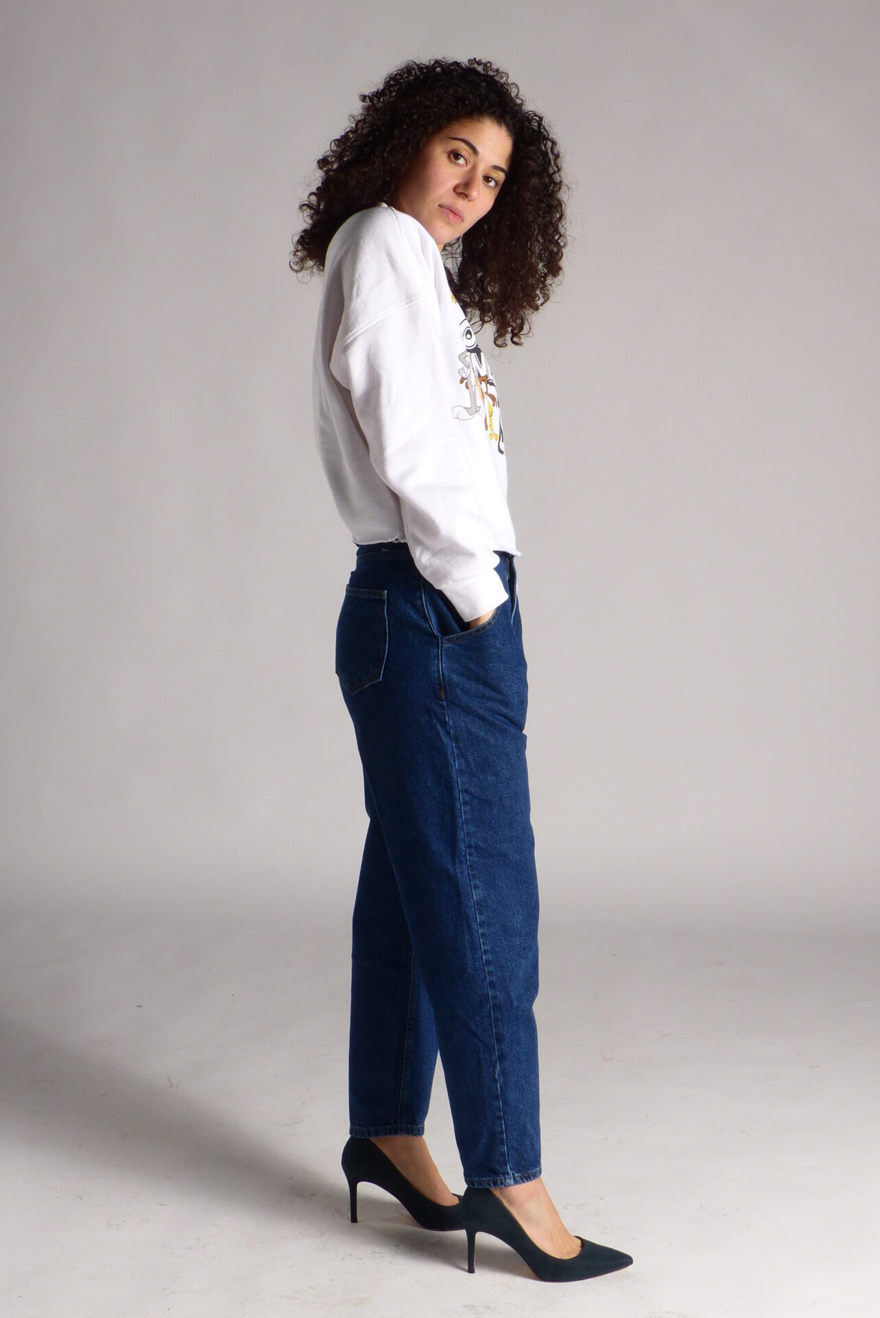 AA Spontané Balloon 90's jean bleu brut taille haute