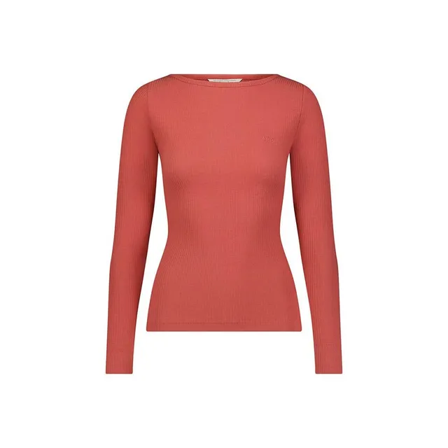 Lee Ls Boat Neck Tee t-shirt femme cannelle M coupe slim
